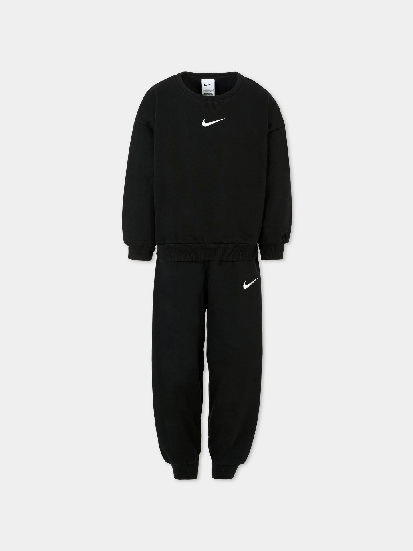 Completo nero per bambini con Swoosh bianco,Nike,86M188 023
