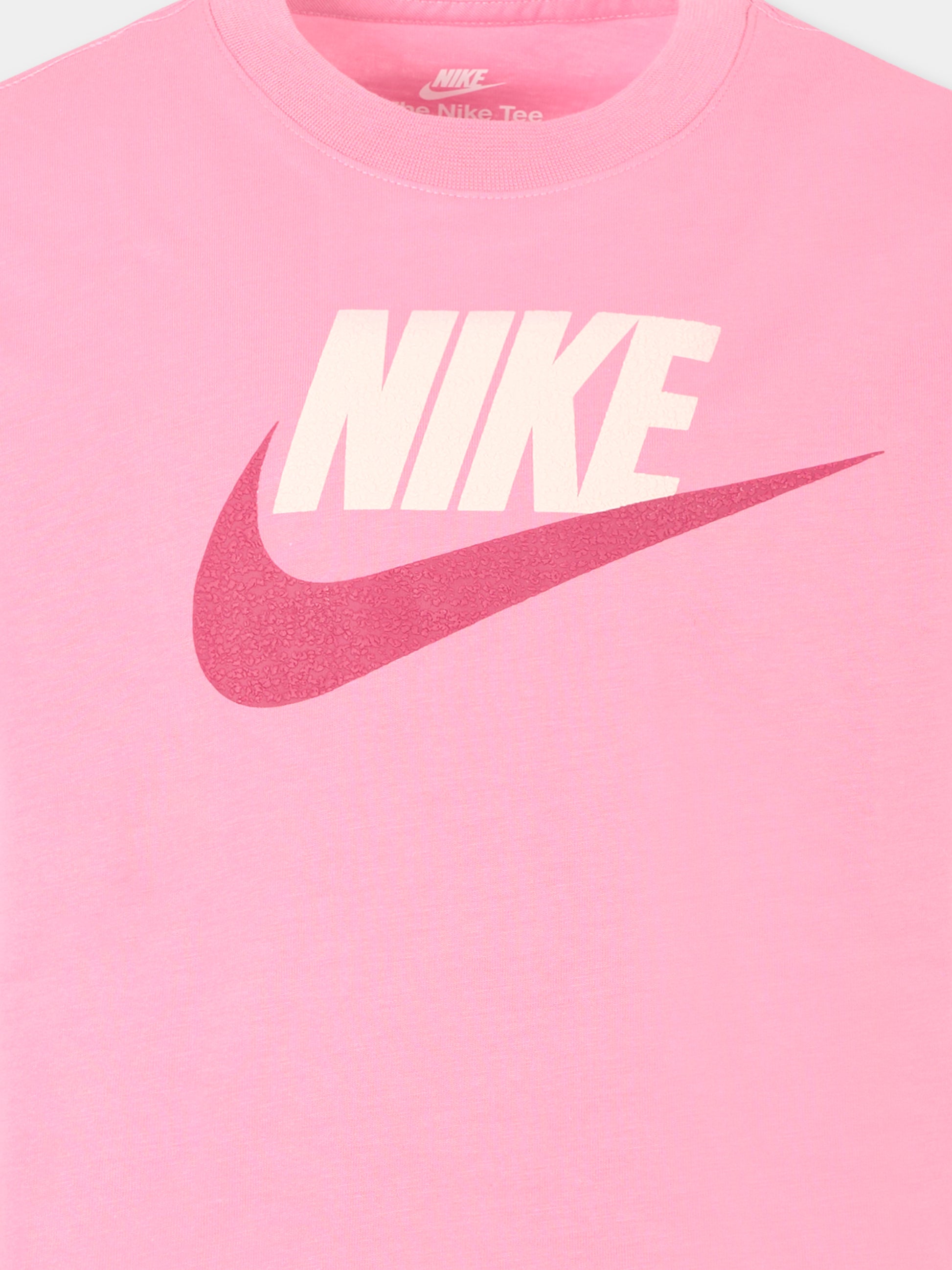 T-shirt rosa per bambina con logo,Nike,36N166 ACG