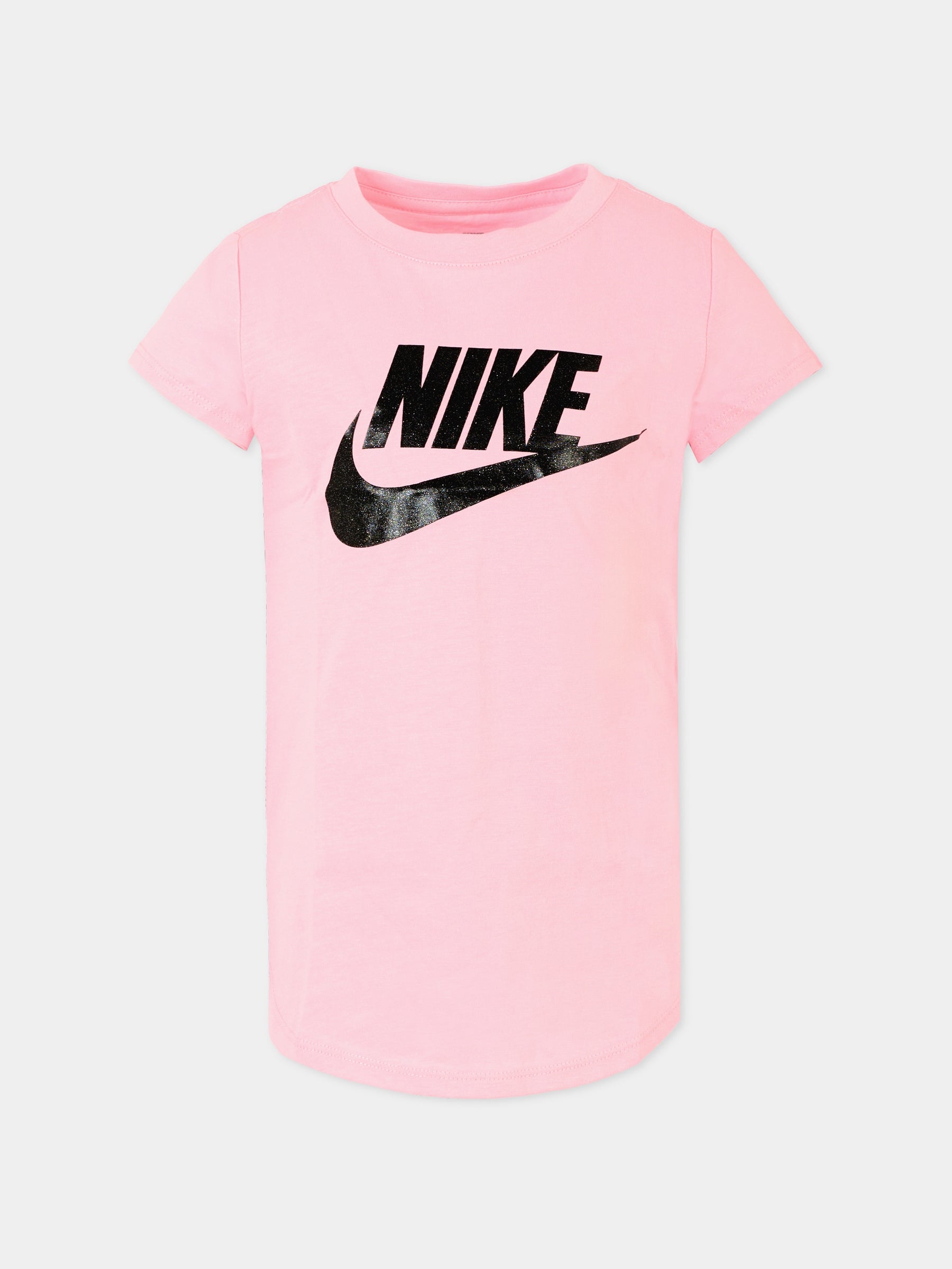 T-shirt rosa per bambina con logo,Nike,36F269 A8X