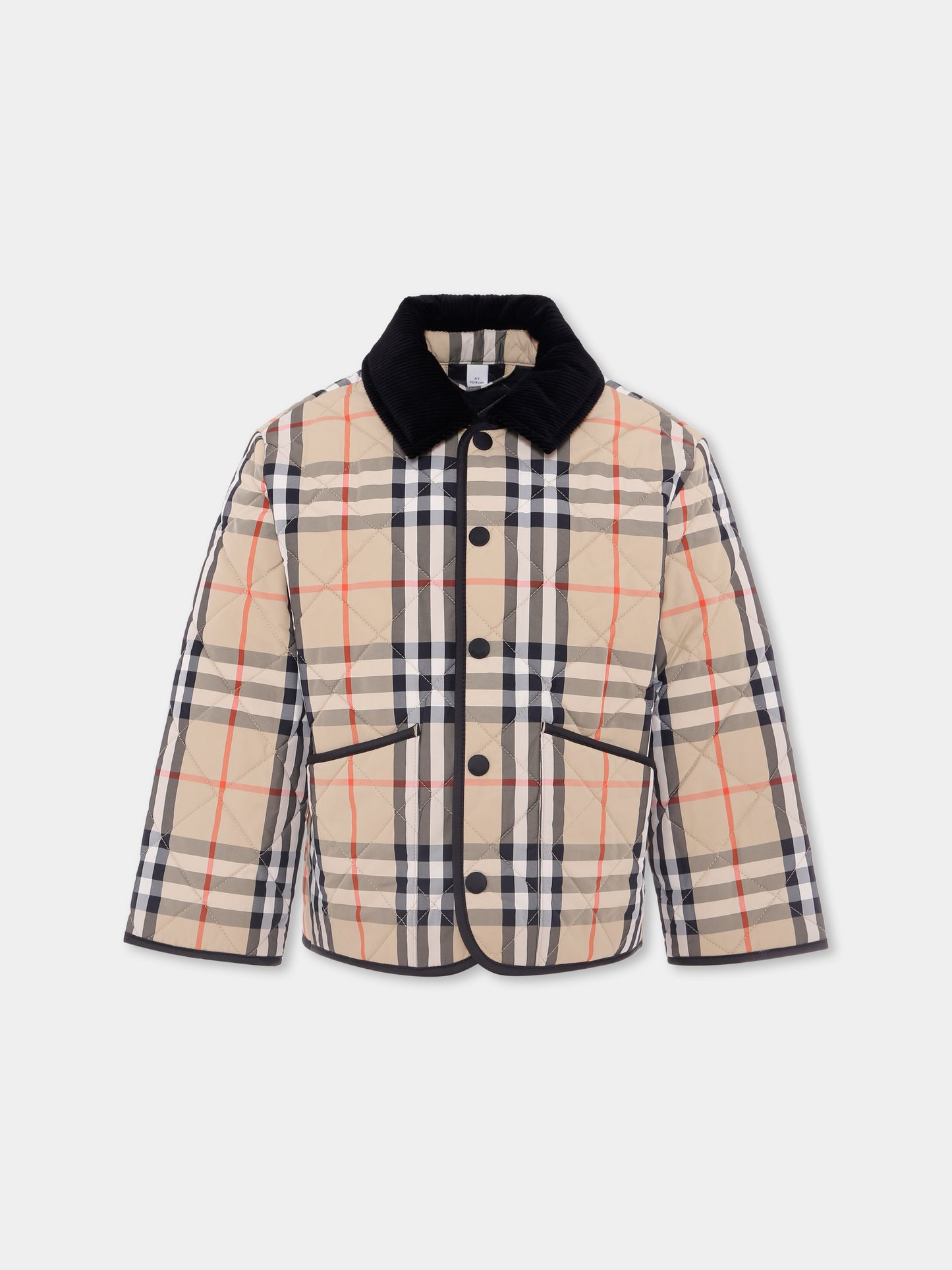 Giubbotto beige per bambini con check vintage,Burberry Kids,8108500 B9368