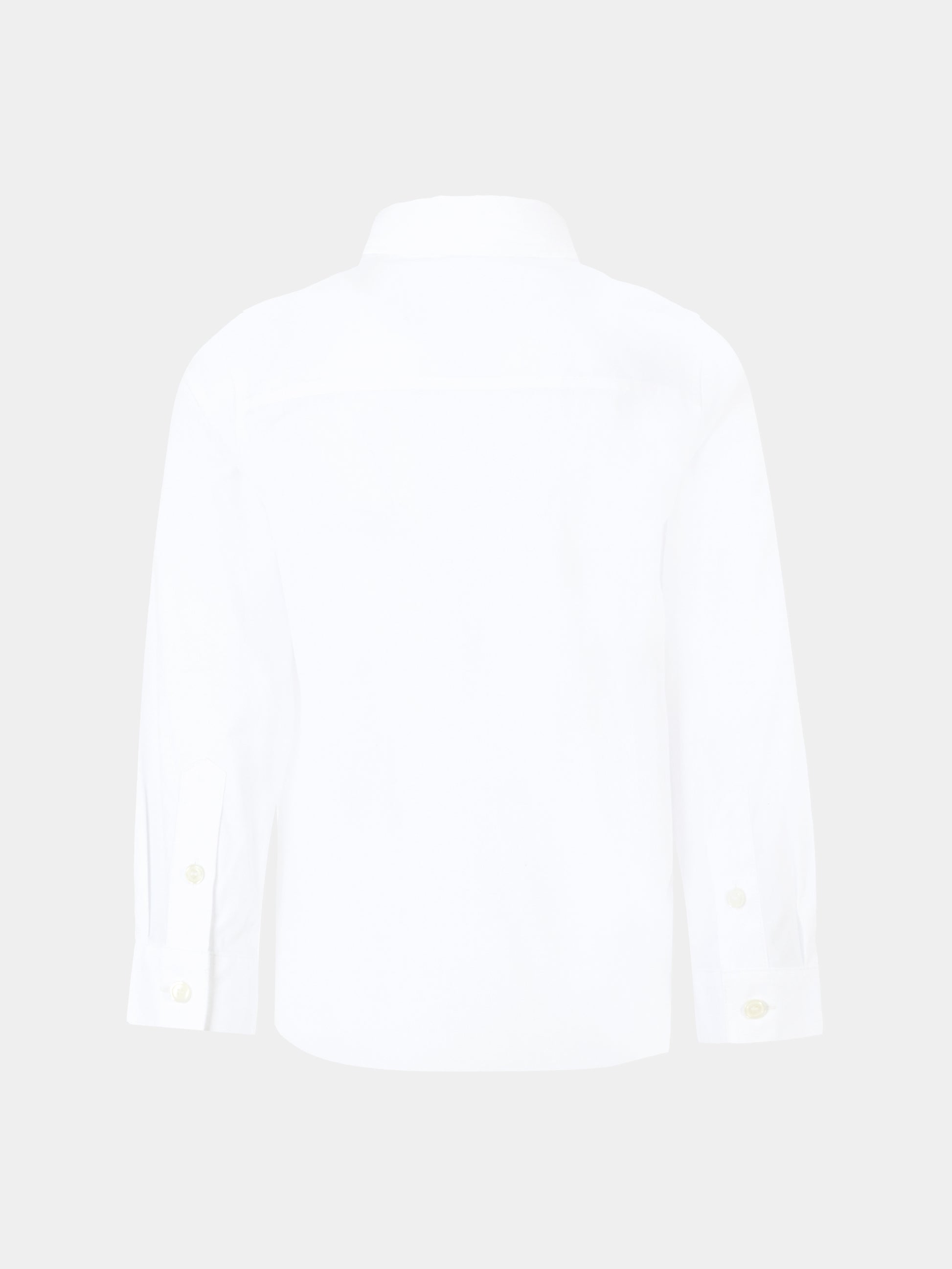 Camicia bianca per bambino con logo bianco,Burberry Kids,8108990 A1464