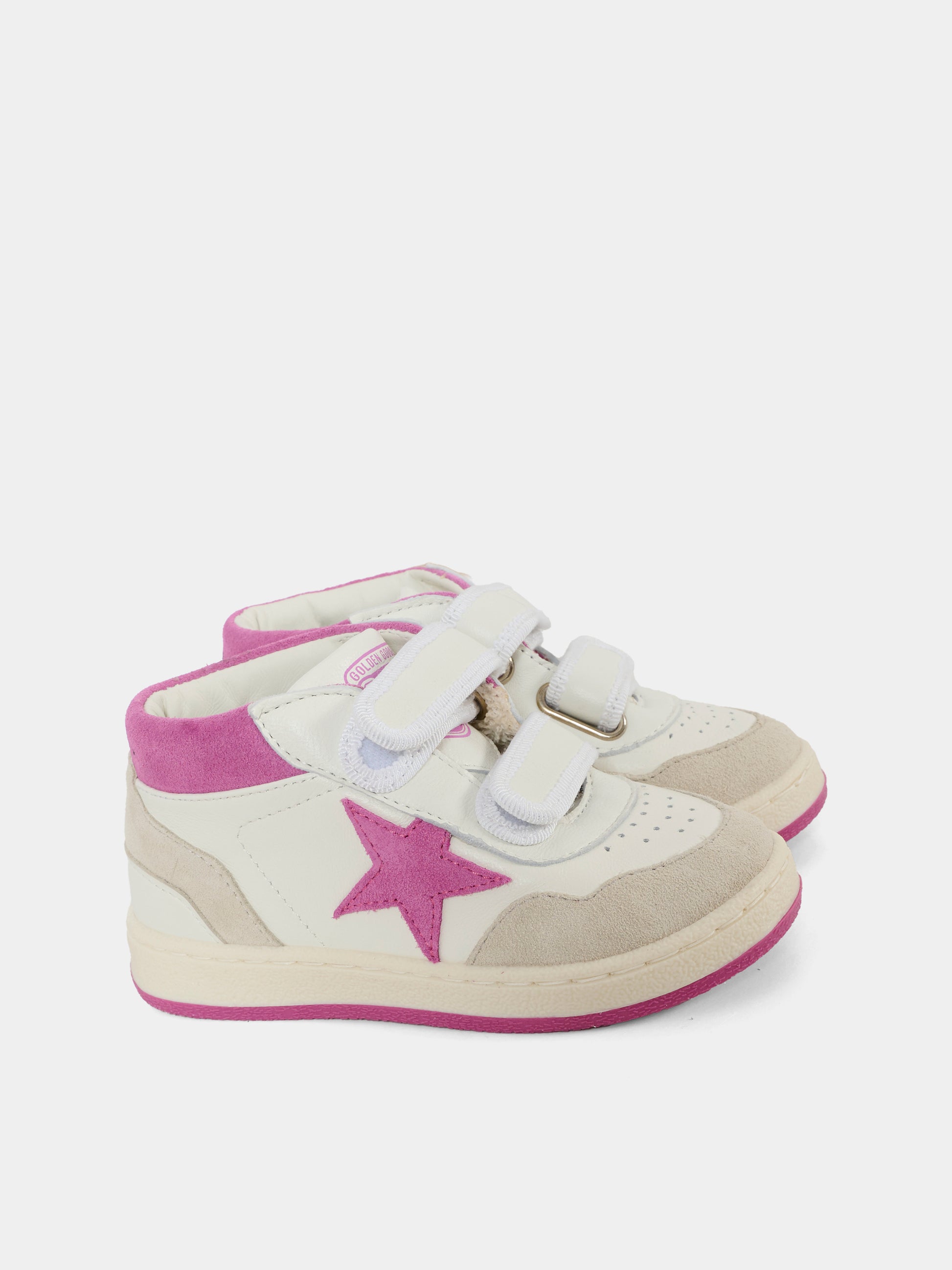 Sneakers June bianche per neonata e bambina con stella,Golden Goose,GJF00773 F007416 82976