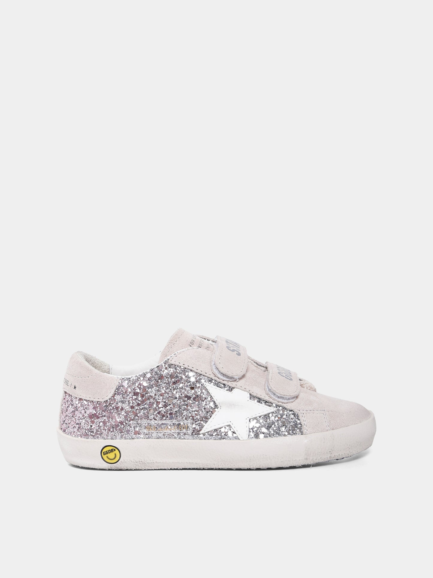 Sneakers Old School argento per bambina con stella,Golden Goose,GJF00111 F007426 70331
