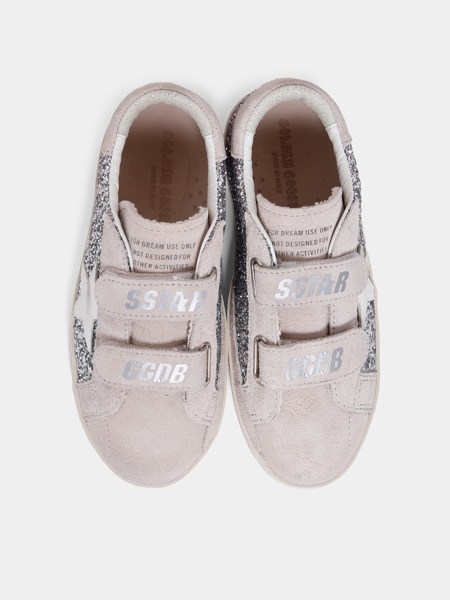 Sneakers Old School argento per bambina con stella,Golden Goose,GJF00111 F007426 70331