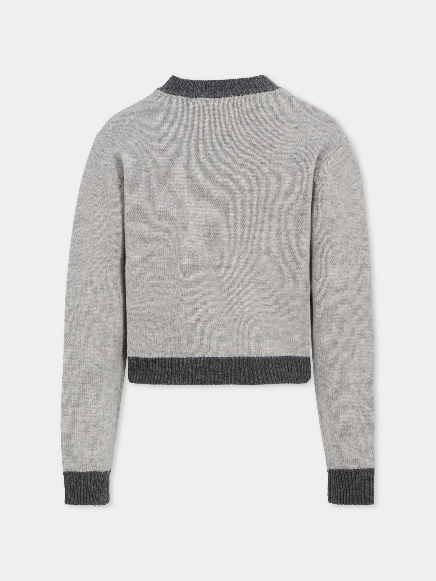 Maglione grigio per bambina con logo,Marni Kids,M00993 M00ML 0M923