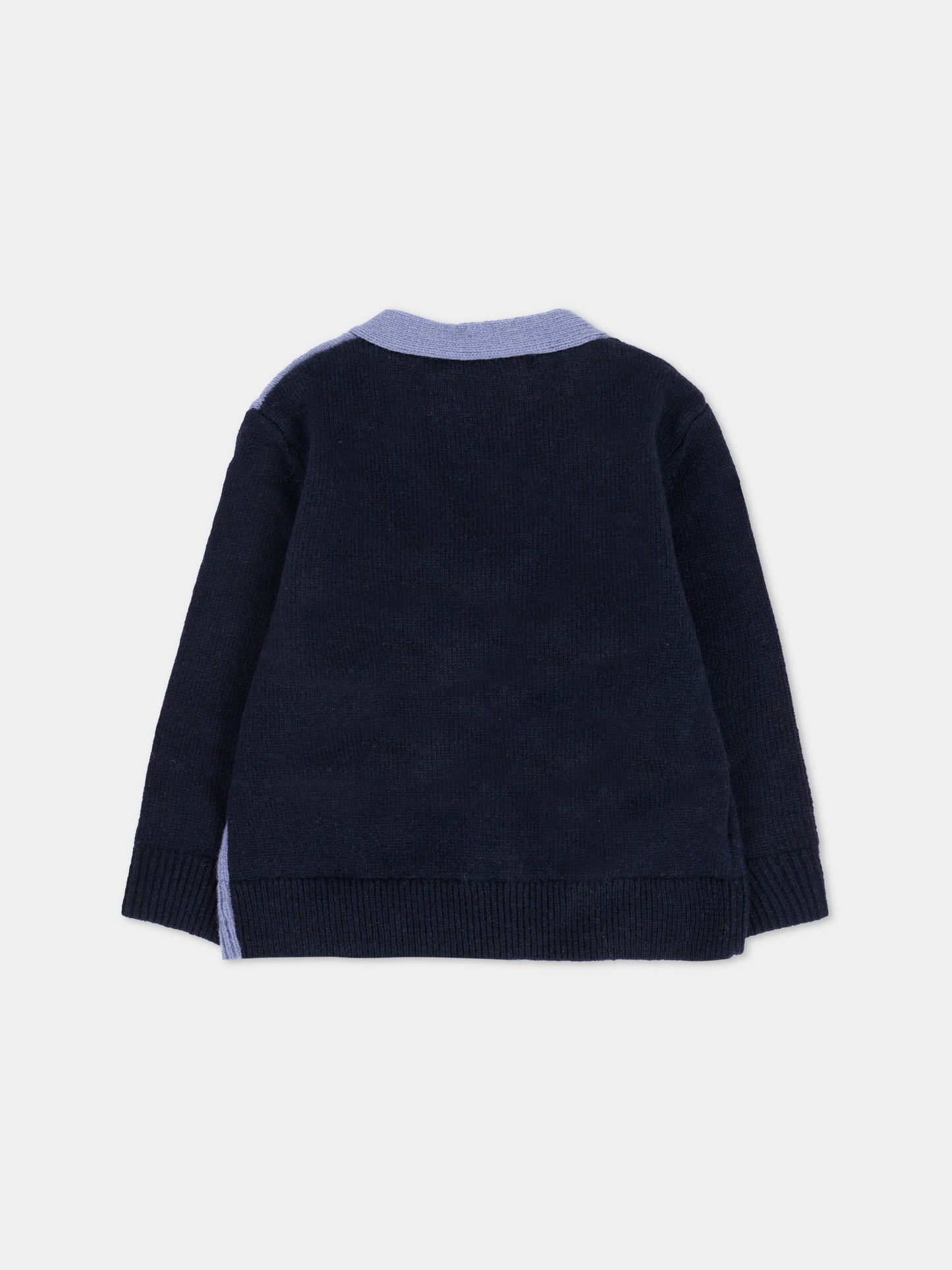Cardigan blu per neonato con logo,Marni Kids,M01518 M00W8 0M857
