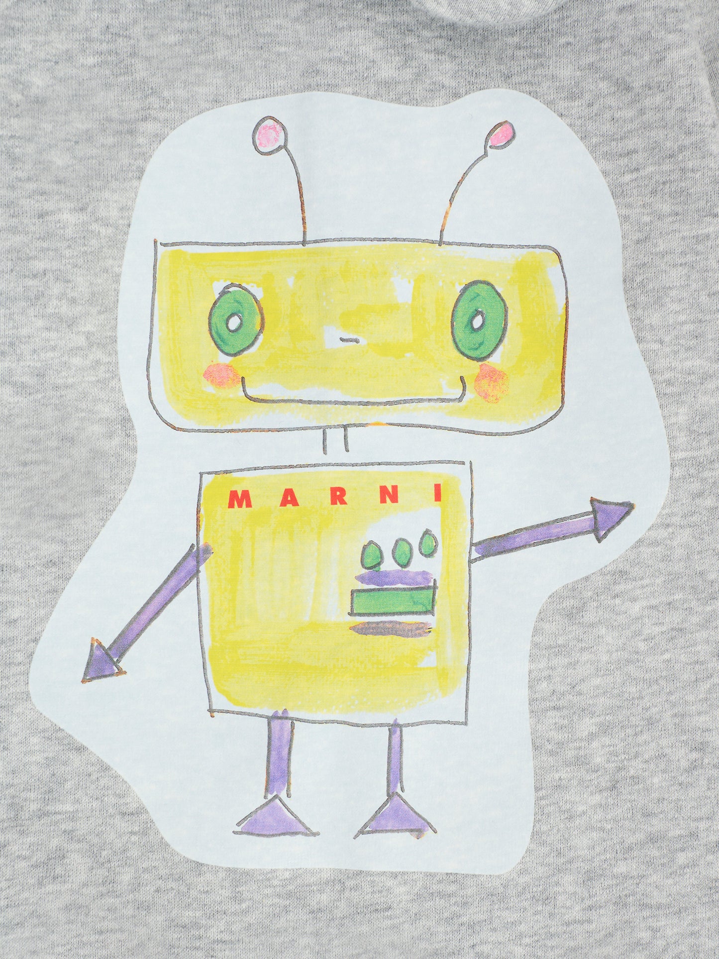 Tutina grigia per neonati con robot,Marni Kids,M01586 M00UL 0M903