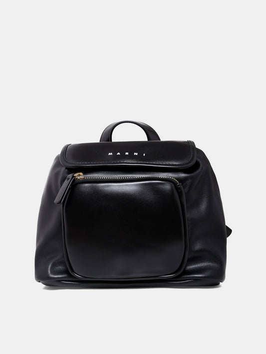 Zaino nero per bambina con logo,Marni Kids,M01606 M00VY 0M900