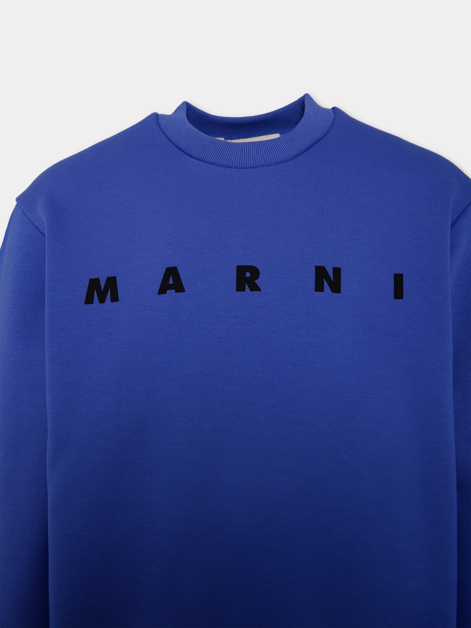 Felpa blu per bambino con logo,Marni Kids,M01612 M00V0 0M856
