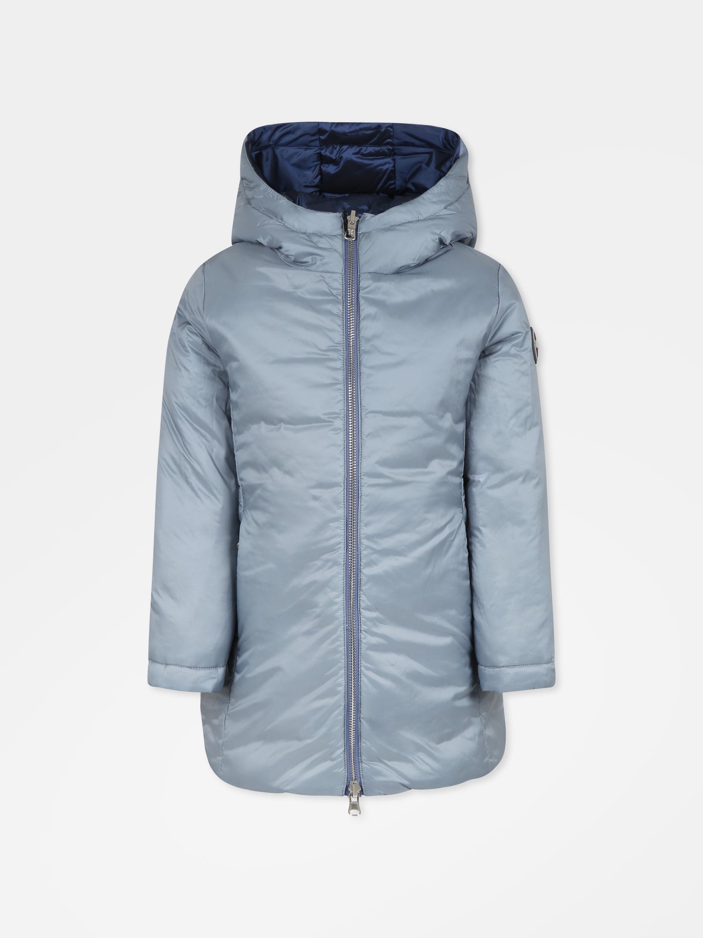 Piumino blu reversibile per bambina con logo,Colmar Originals Kids,3453A 2YO 84
