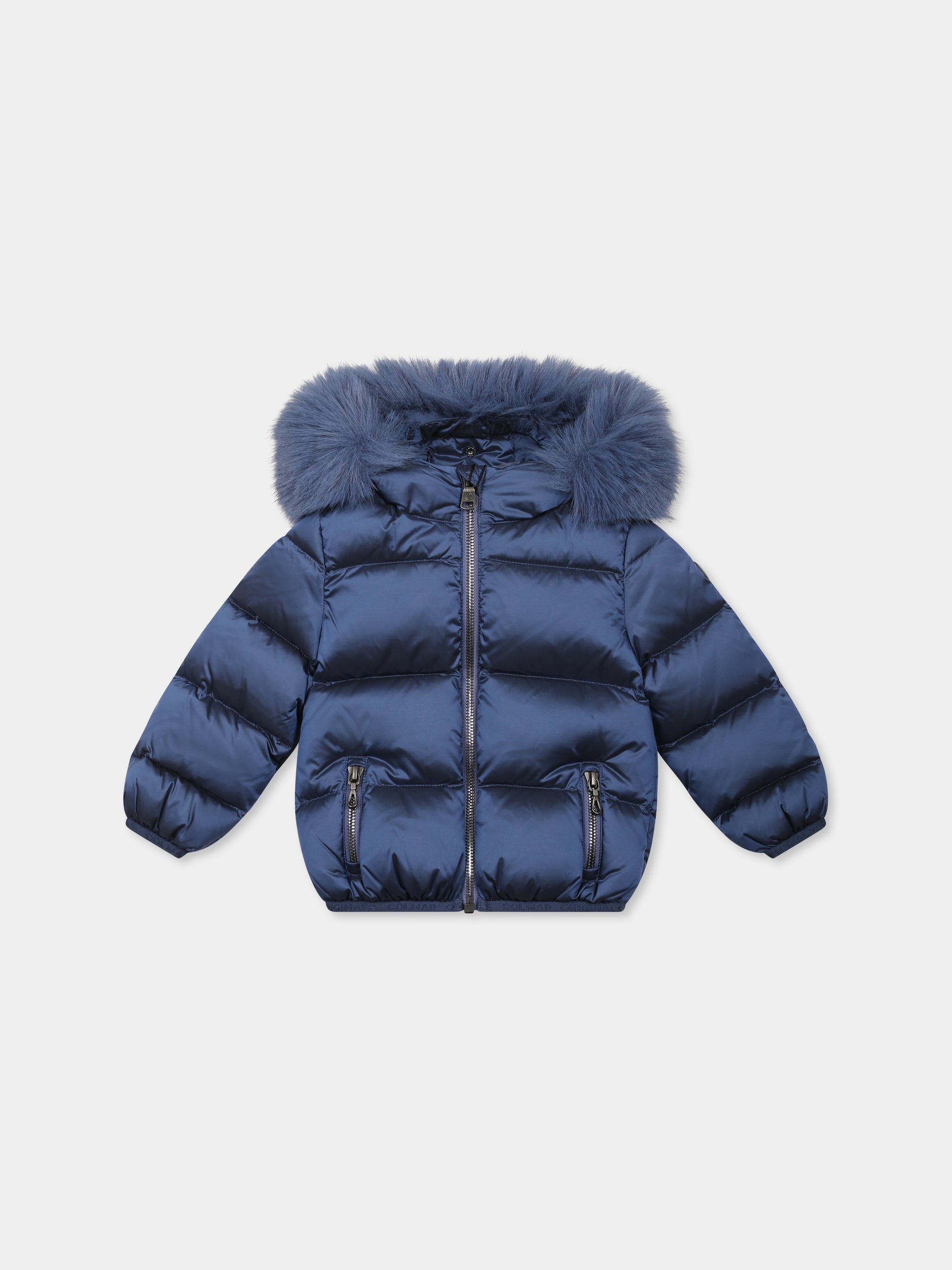 Piumino blu per neonata con logo,Colmar Originals Kids,3470E 2YO 84