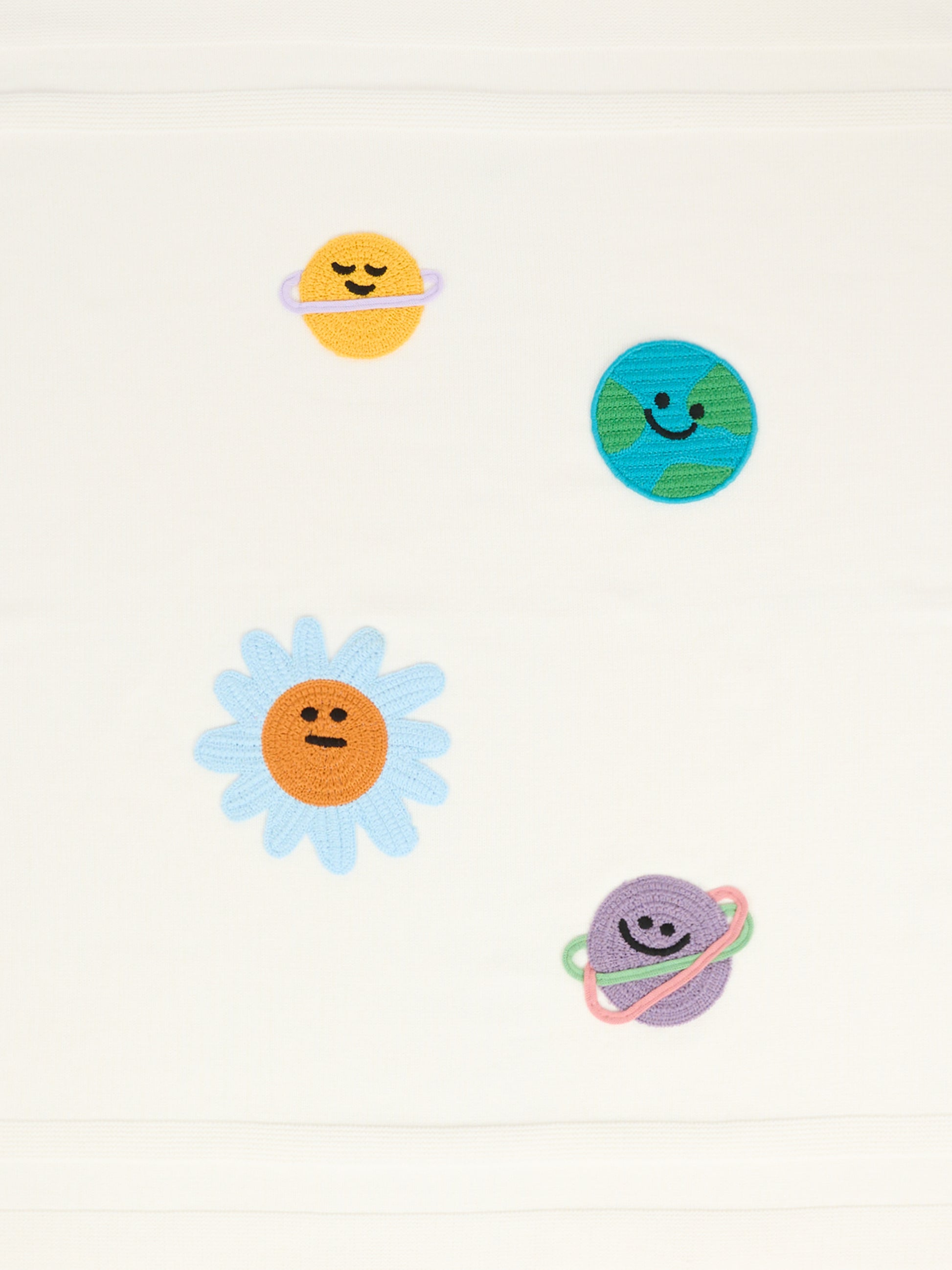 Coperta avorio per neonati con pianeti,Stella Mccartney Kids,TX0520 Z2423 101