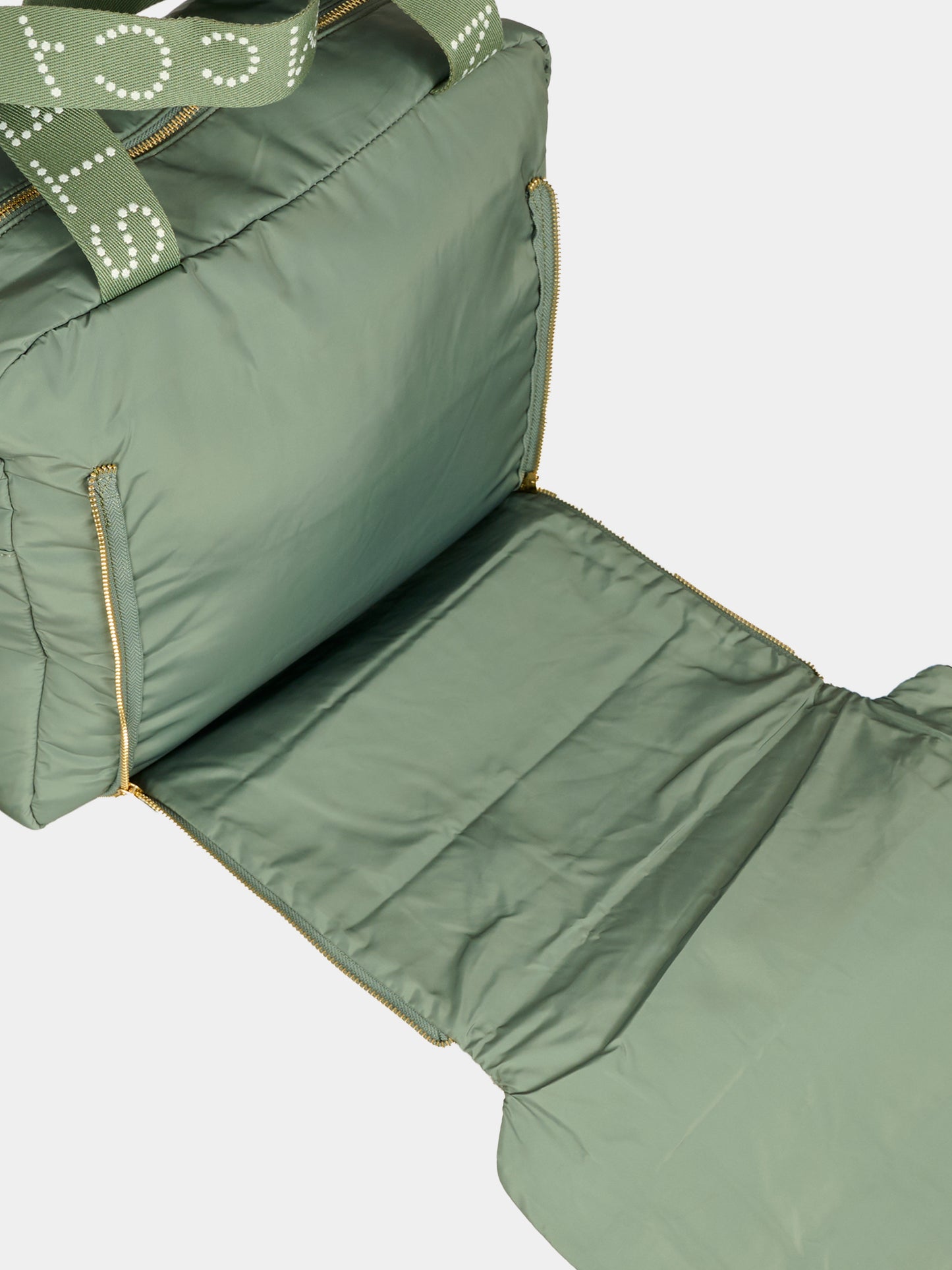 Borsa mamma verde per neonati con logo,Stella Mccartney Kids,TX0568 Z0537 760