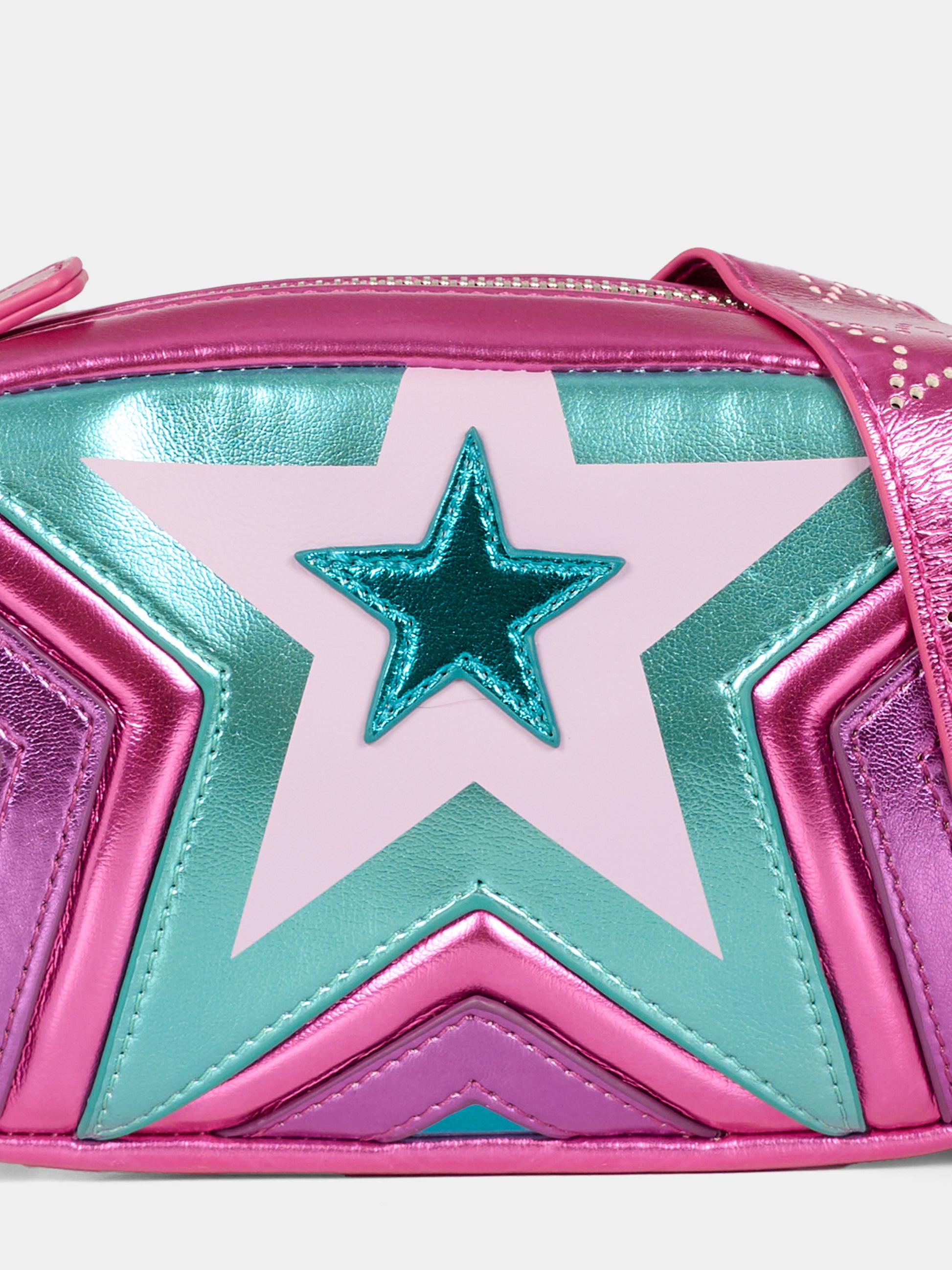 Borsa multicolor per bambina con stella,Stella Mccartney Kids,TX0C68 Z2431 999