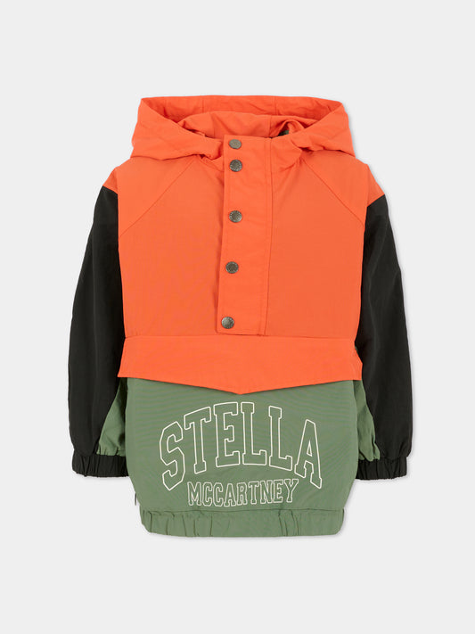 Giacca a vento multicolor per bambino con logo,Stella Mccartney Kids,TX2Q47 Z3321 999