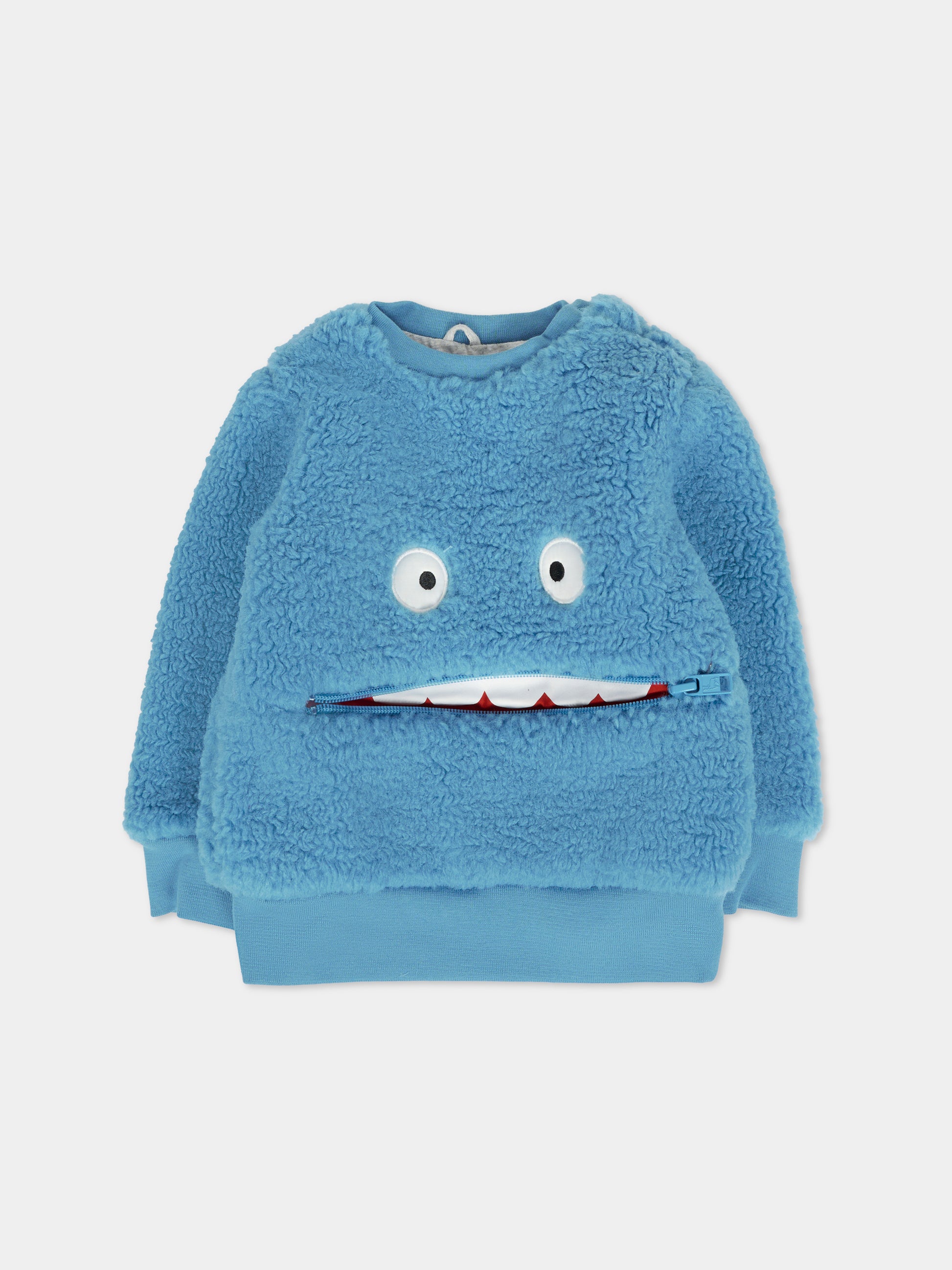 Felpa blu per neonato con Yeti,Stella Mccartney Kids,TX4570 Z0624 606