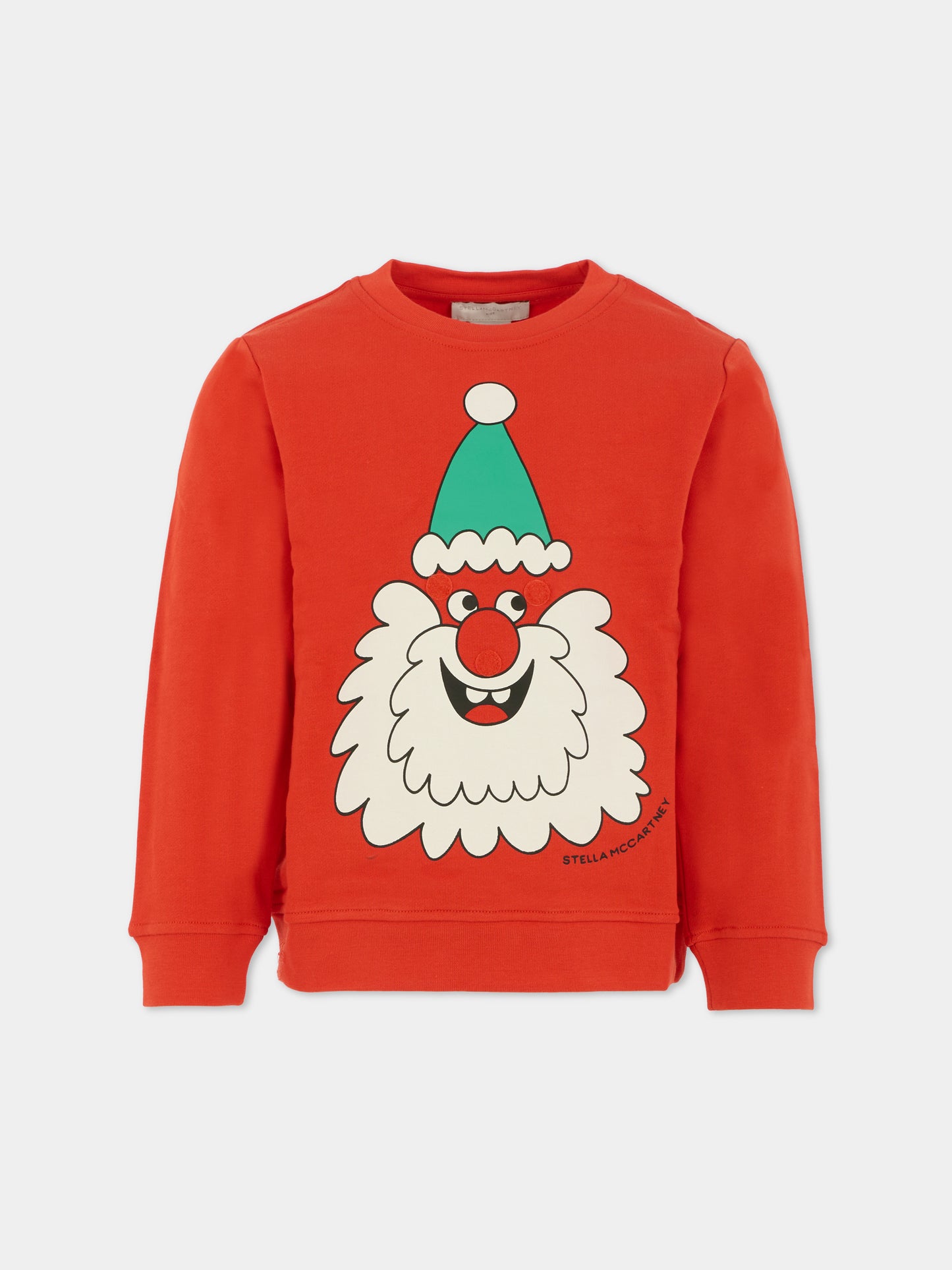 Felpa rossa per bambini con babbo natale,Stella Mccartney Kids,TX4P30 Z3059 421