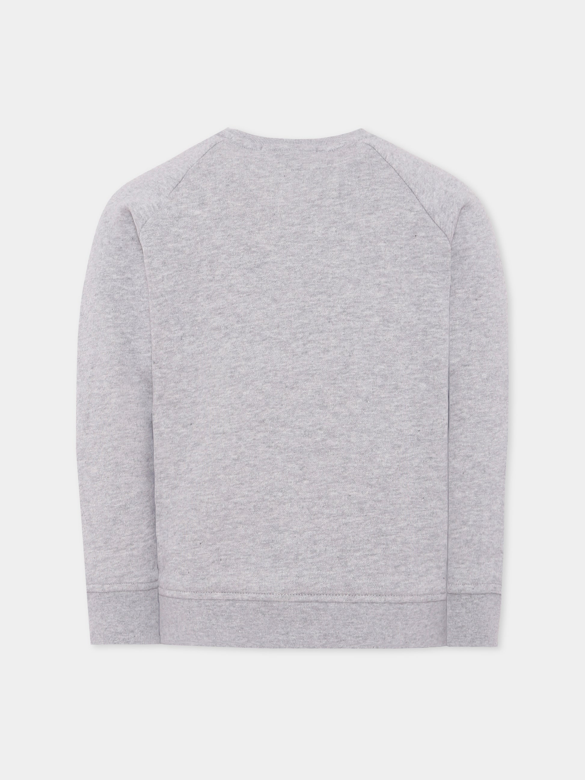 T-shirt grigia per bambino con castoro e logo aranciore,Stella Mccartney Kids,TX4R30 Z0453 807