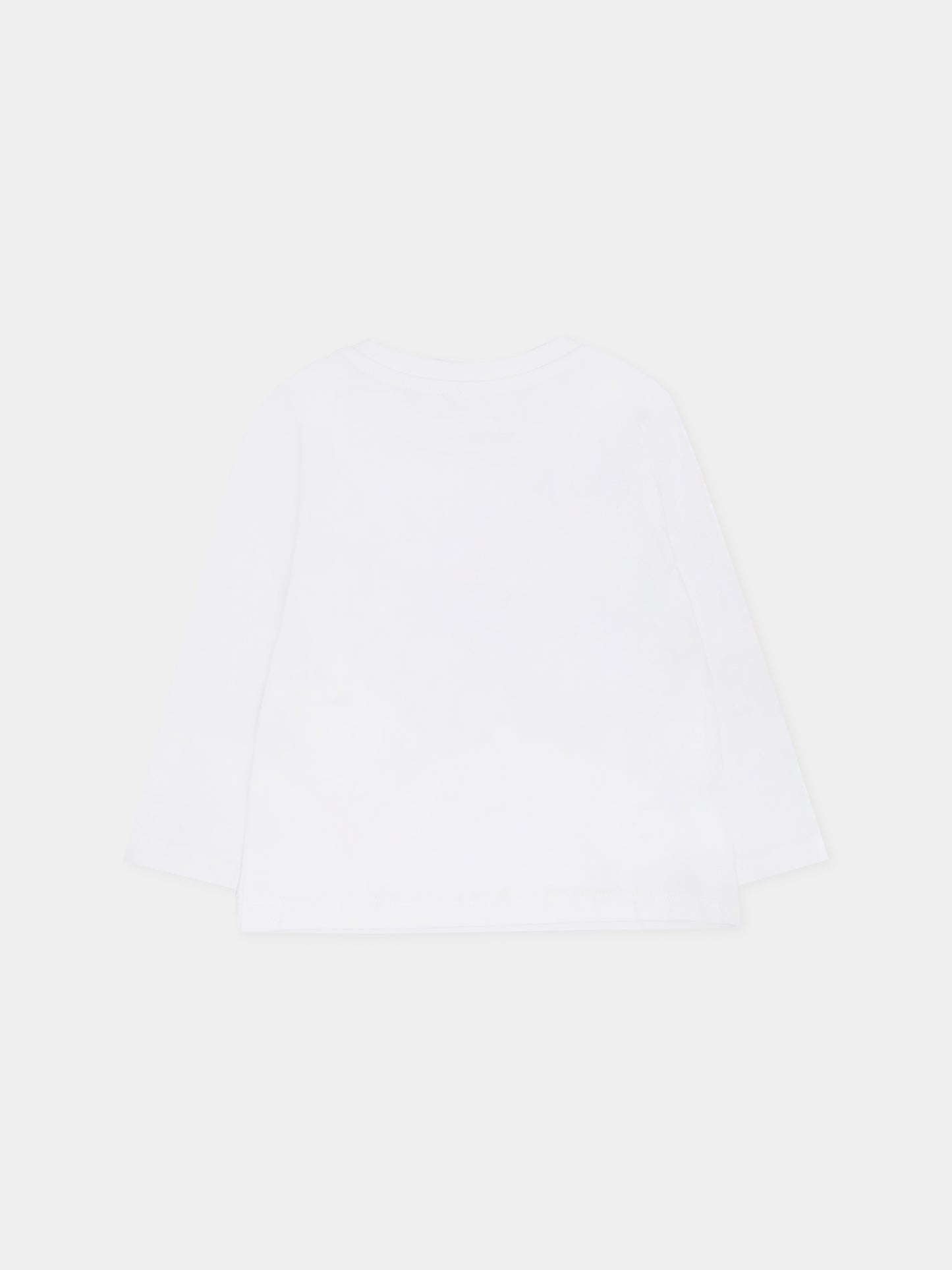 T-shirt avorio per neonato con scoiattolo,Stella Mccartney Kids,TX8590 Z0434 101