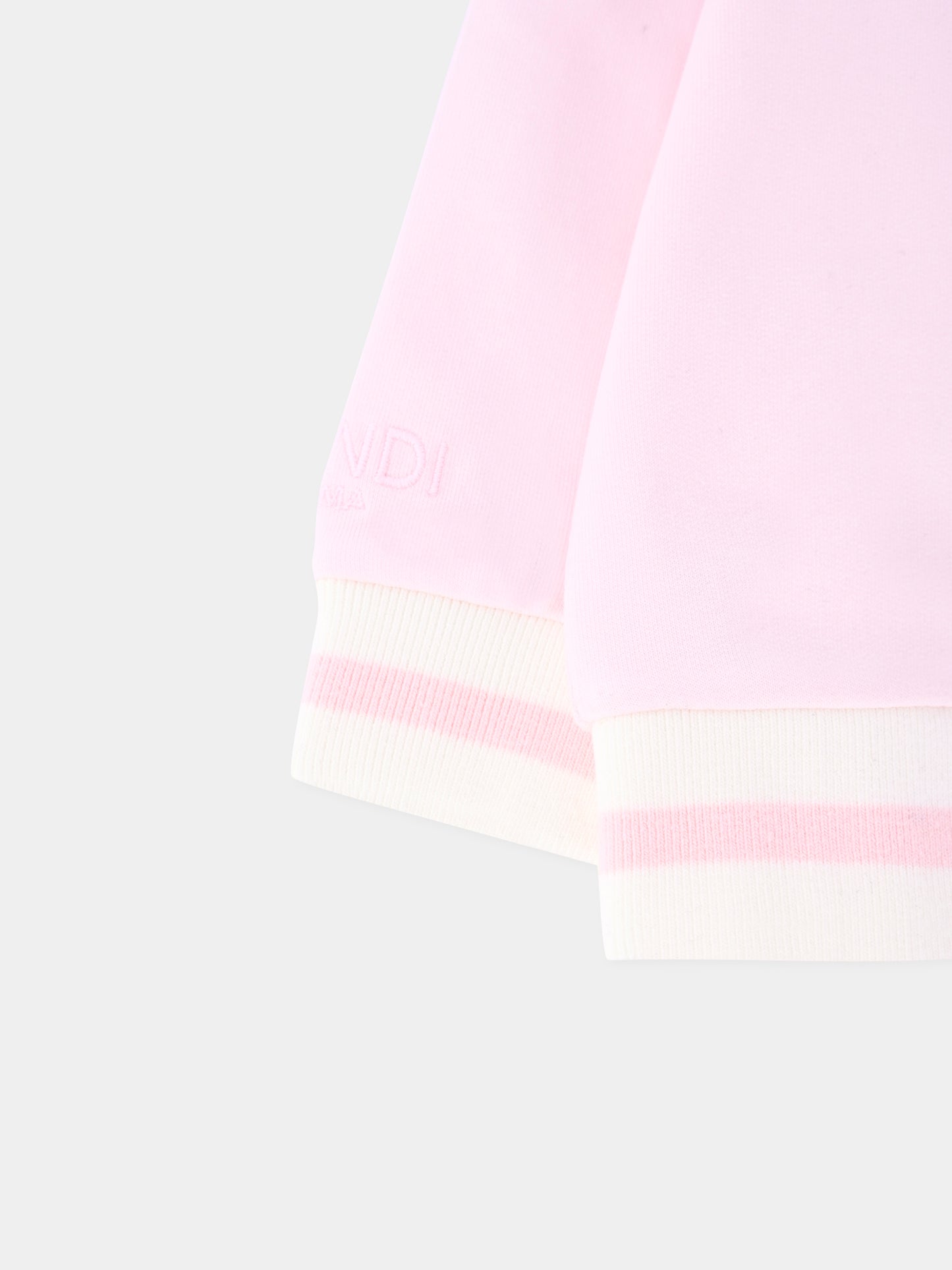 Felpa rosa per neonata con orsetto Fendi,Fendi Kids,BUH088 8RA F0C11