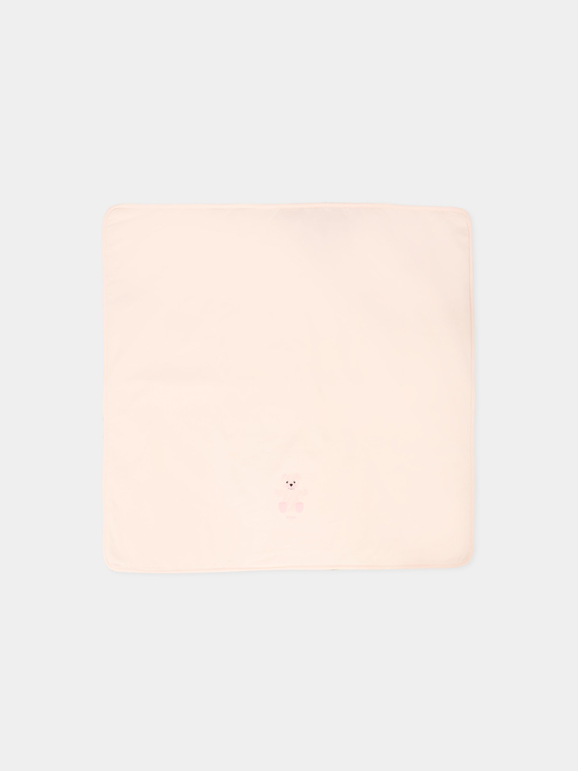 Coperta rosa per neonata con orsetto Fendi,Fendi Kids,BUJ305 ST8 F0C11
