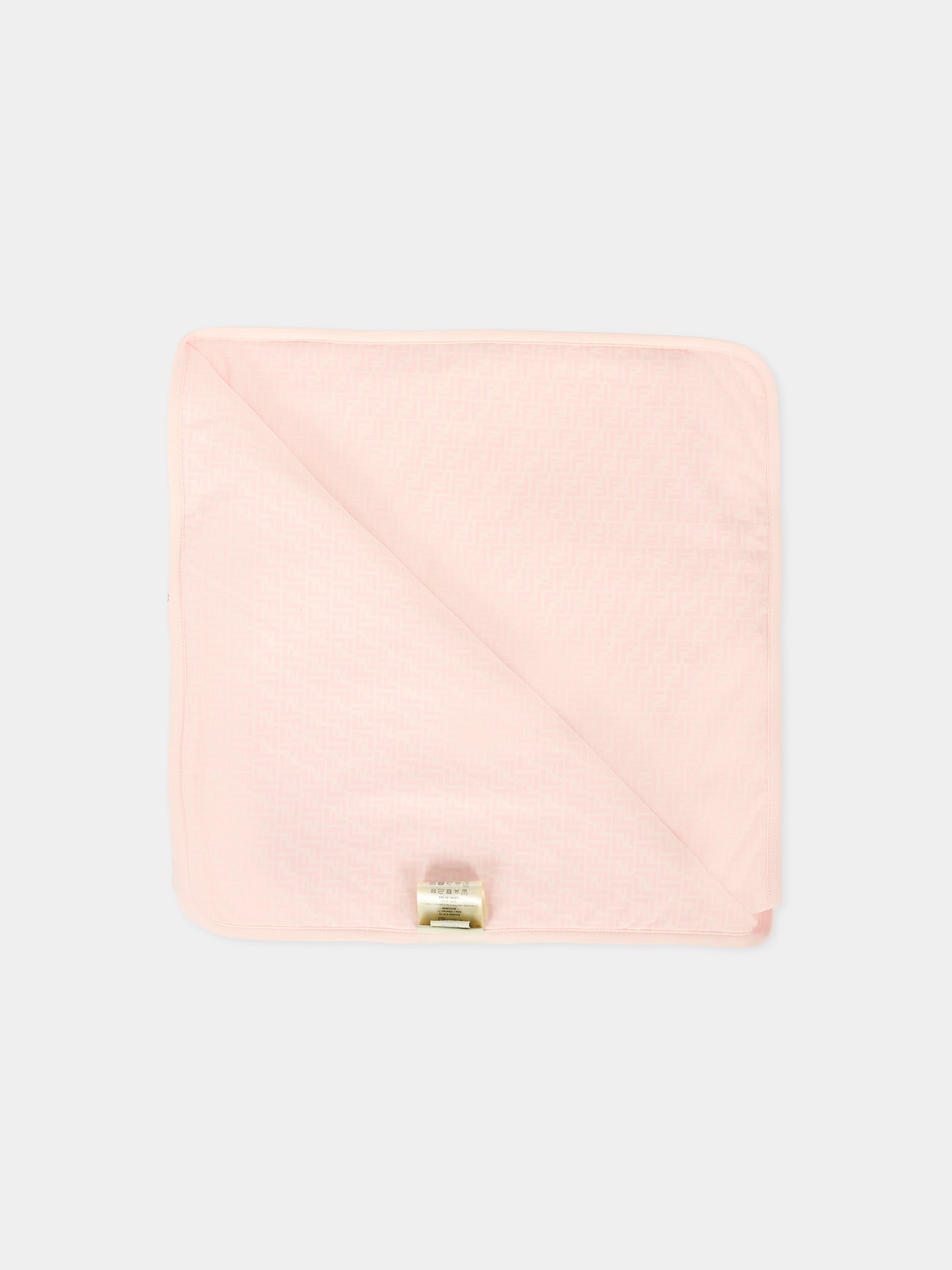 Coperta rosa per neonata con orsetto Fendi,Fendi Kids,BUJ305 ST8 F0C11