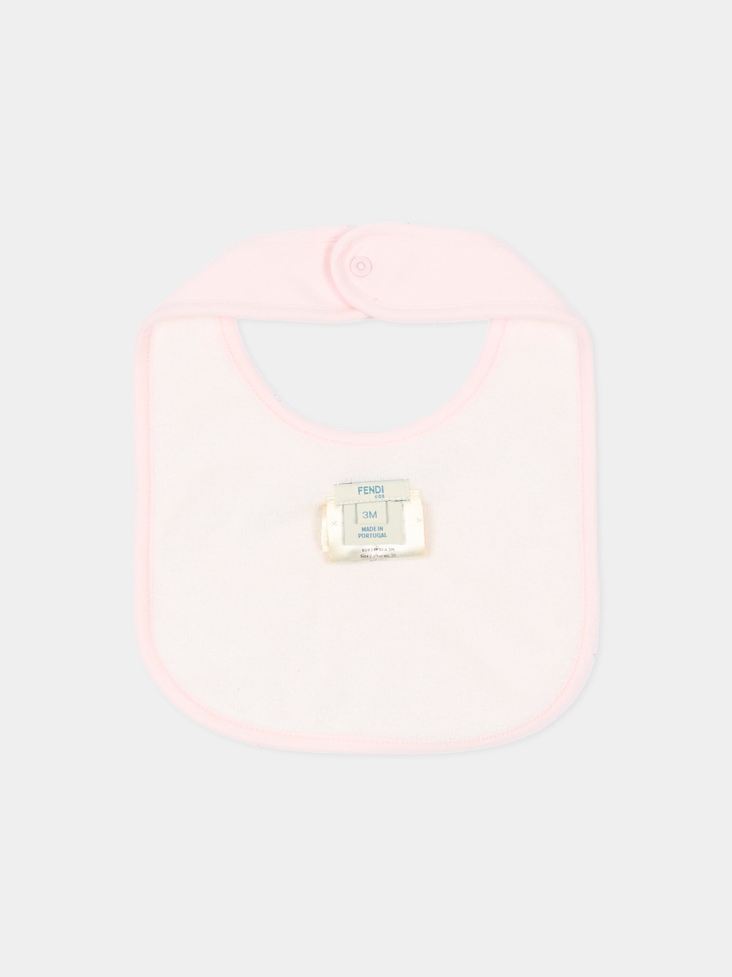 Ensemble combinaison rose pour bébé fille avec logo