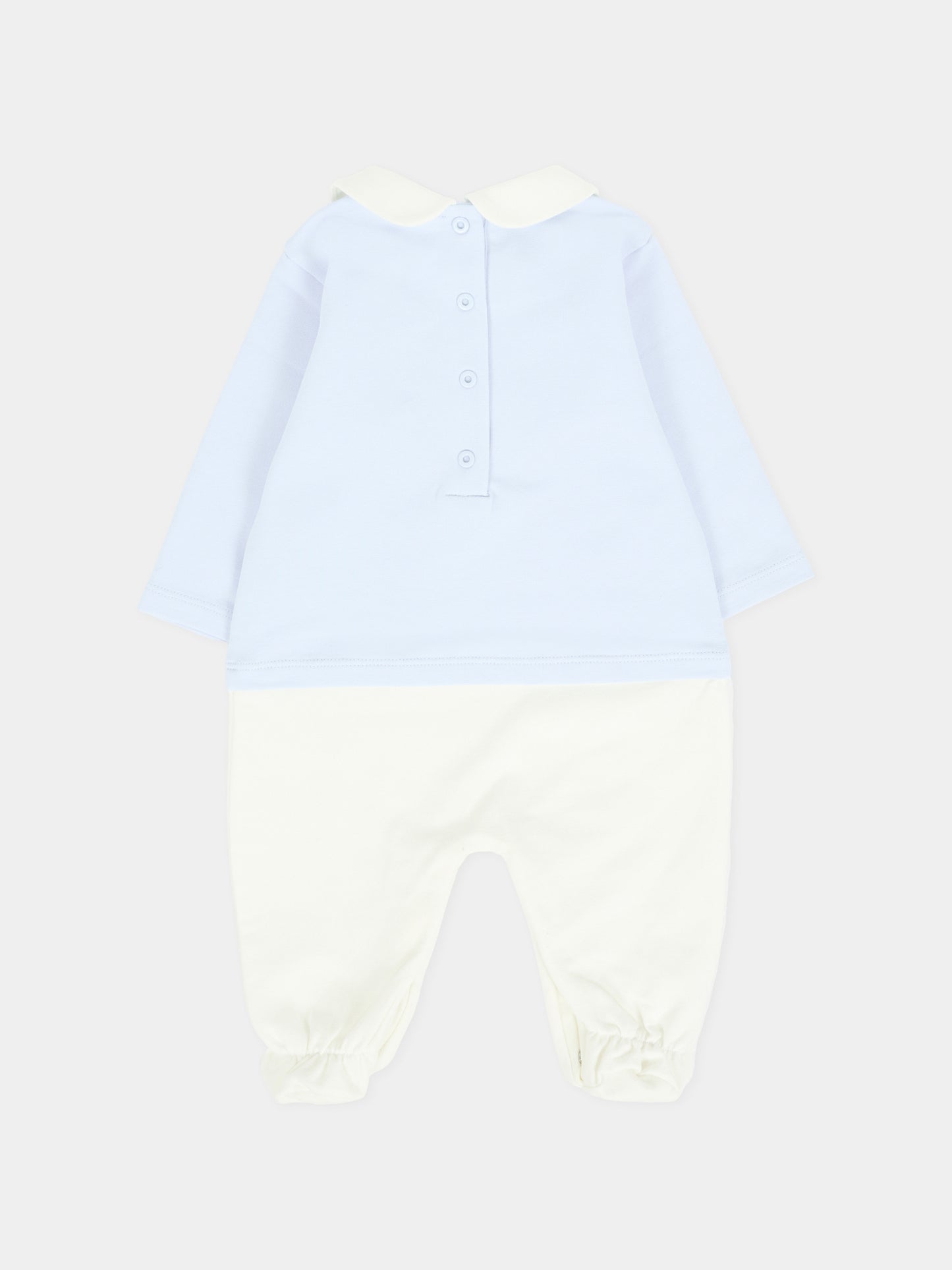 Set tutine celeste per neonato con logo,Fendi Kids,BUK146 8RA F19J4