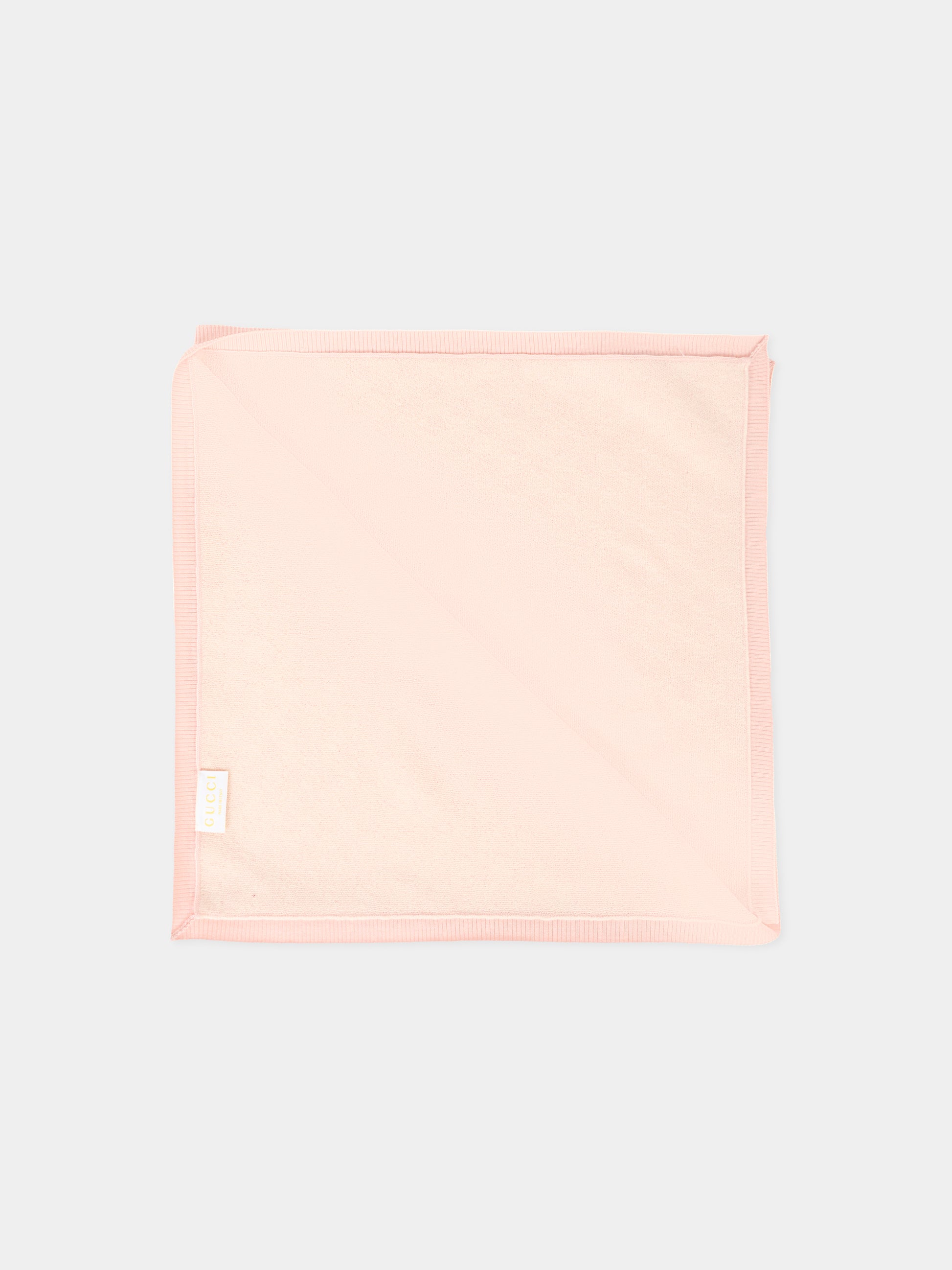 Coperta rosa per neonata con motivo GG,Gucci Kids,835345 3K206 5978