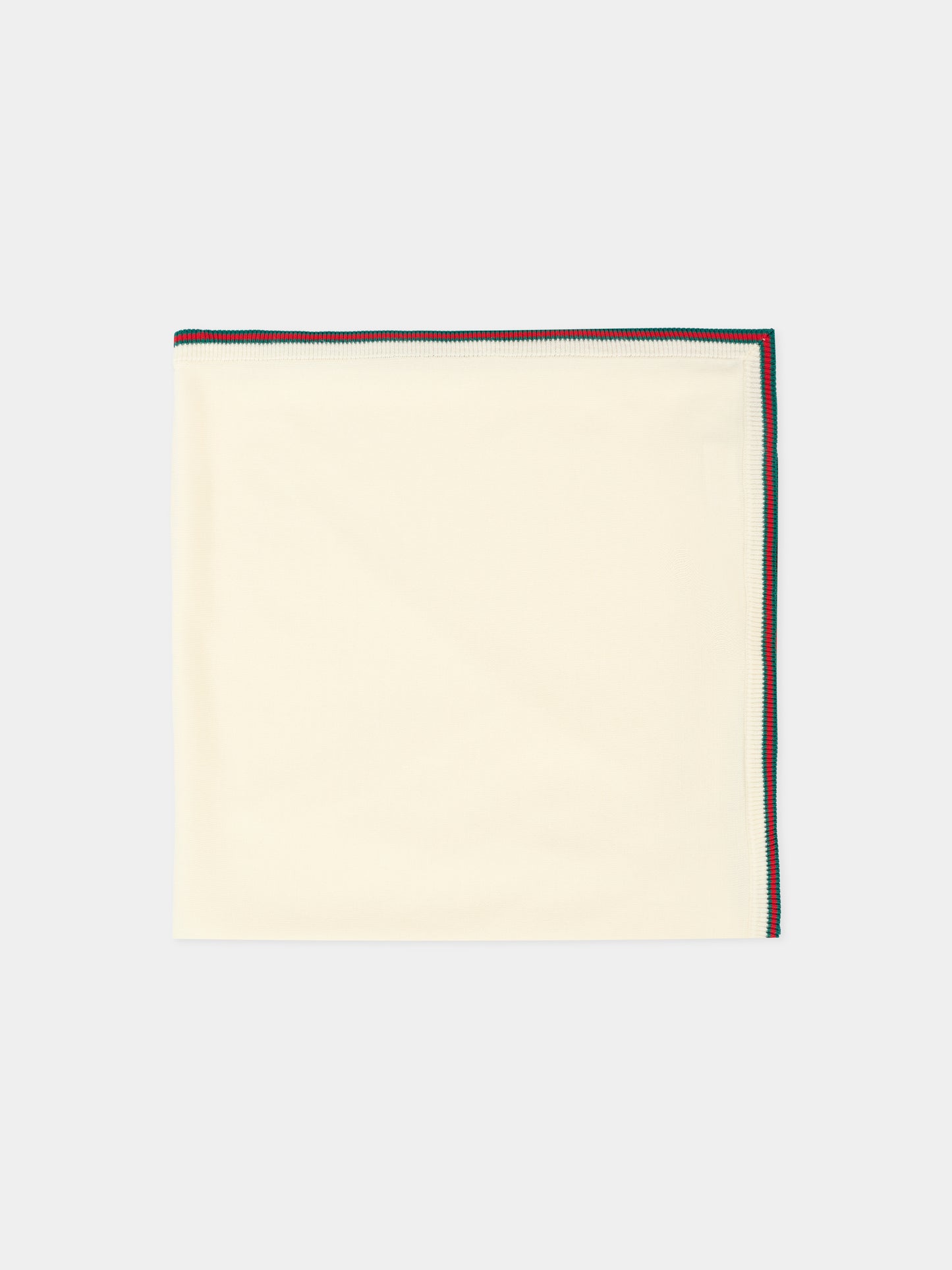Coperta avorio per neonati con dettaglio Web,Gucci Kids,828916 3K206 9166