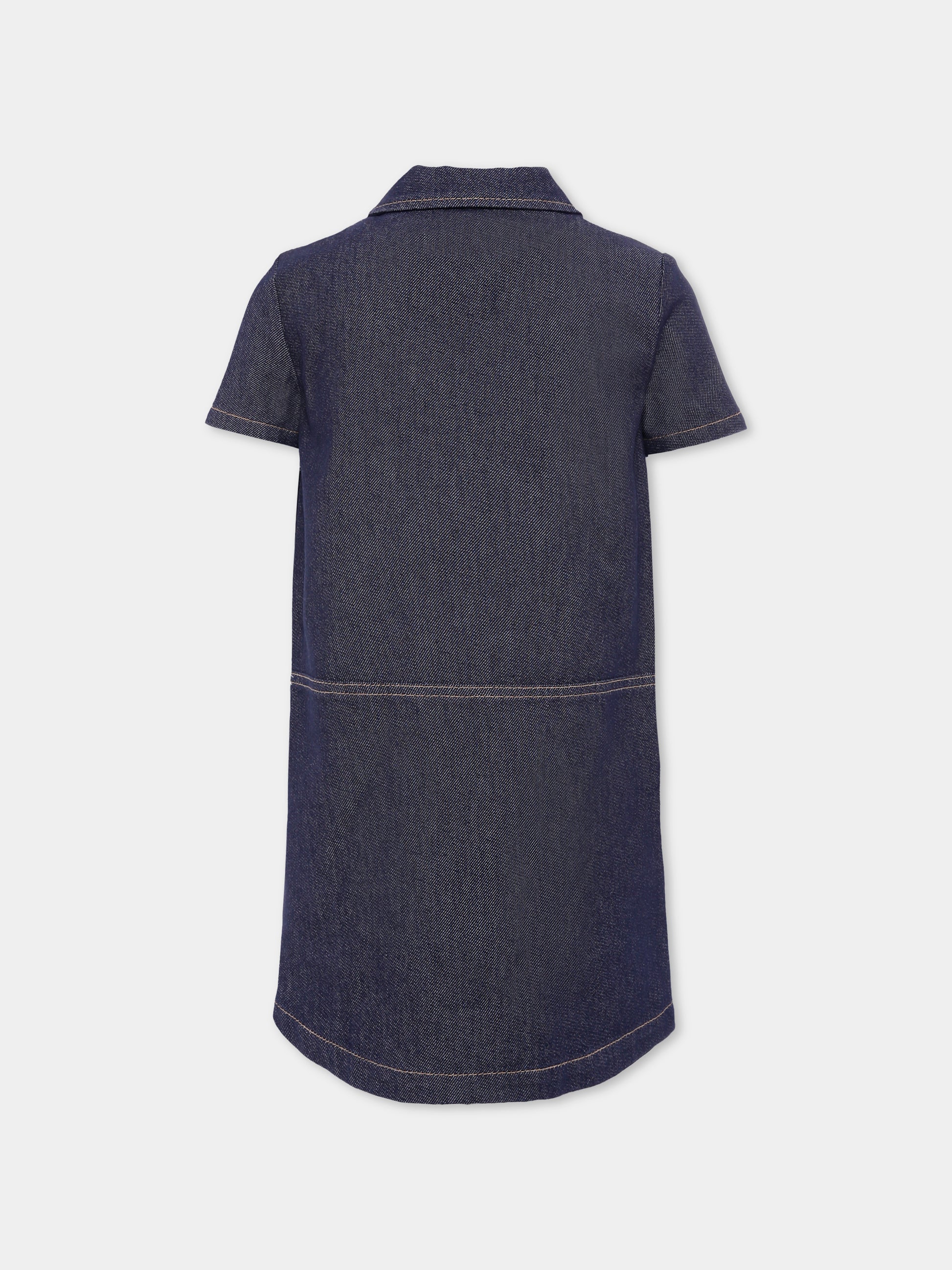 Vestito denim per bambina con morsetto,Gucci Kids,827449 XDDCP 4100