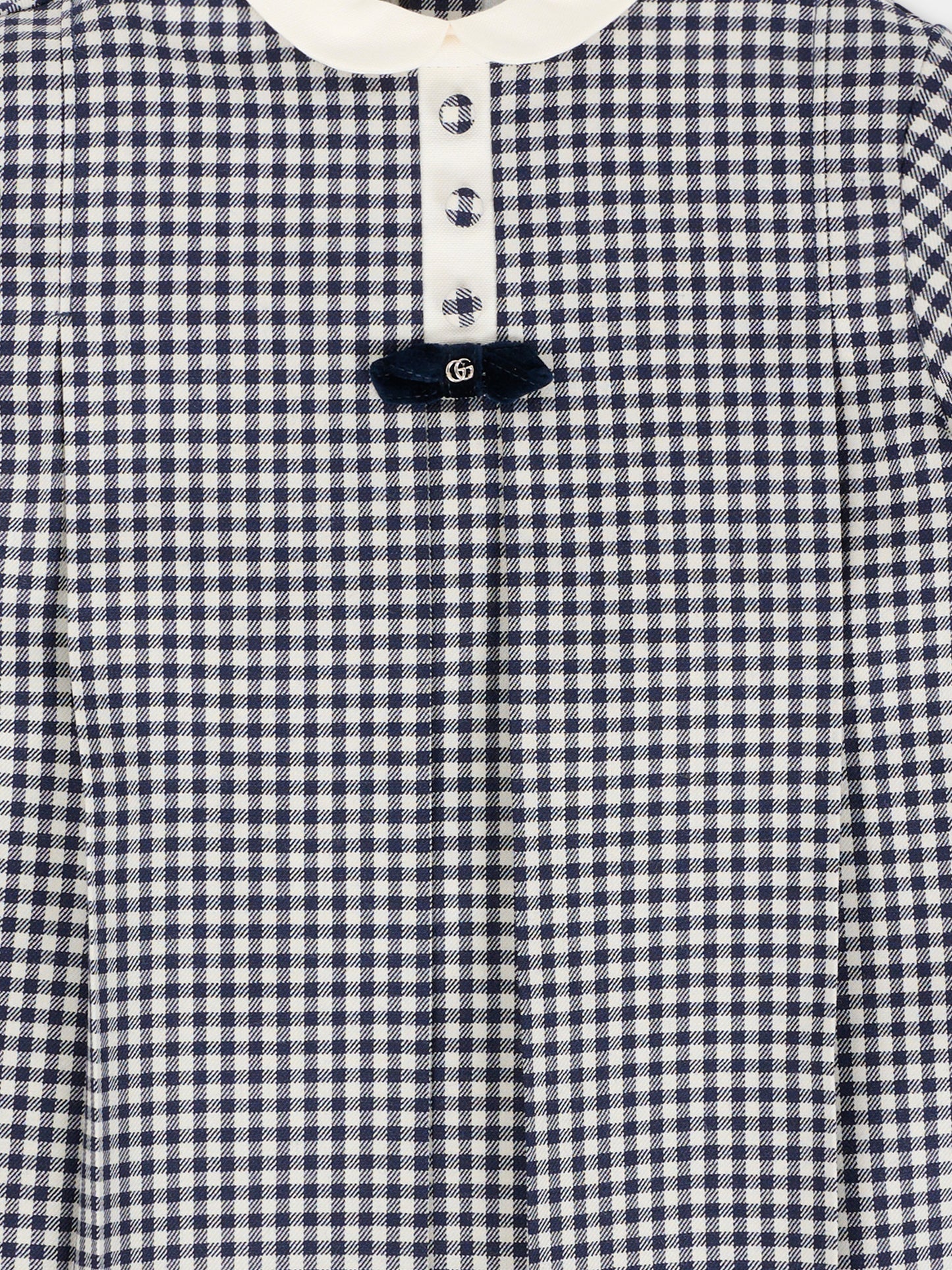 Vestito blu per neonata con logo GG,Gucci Kids,828498 XWA5S 9062