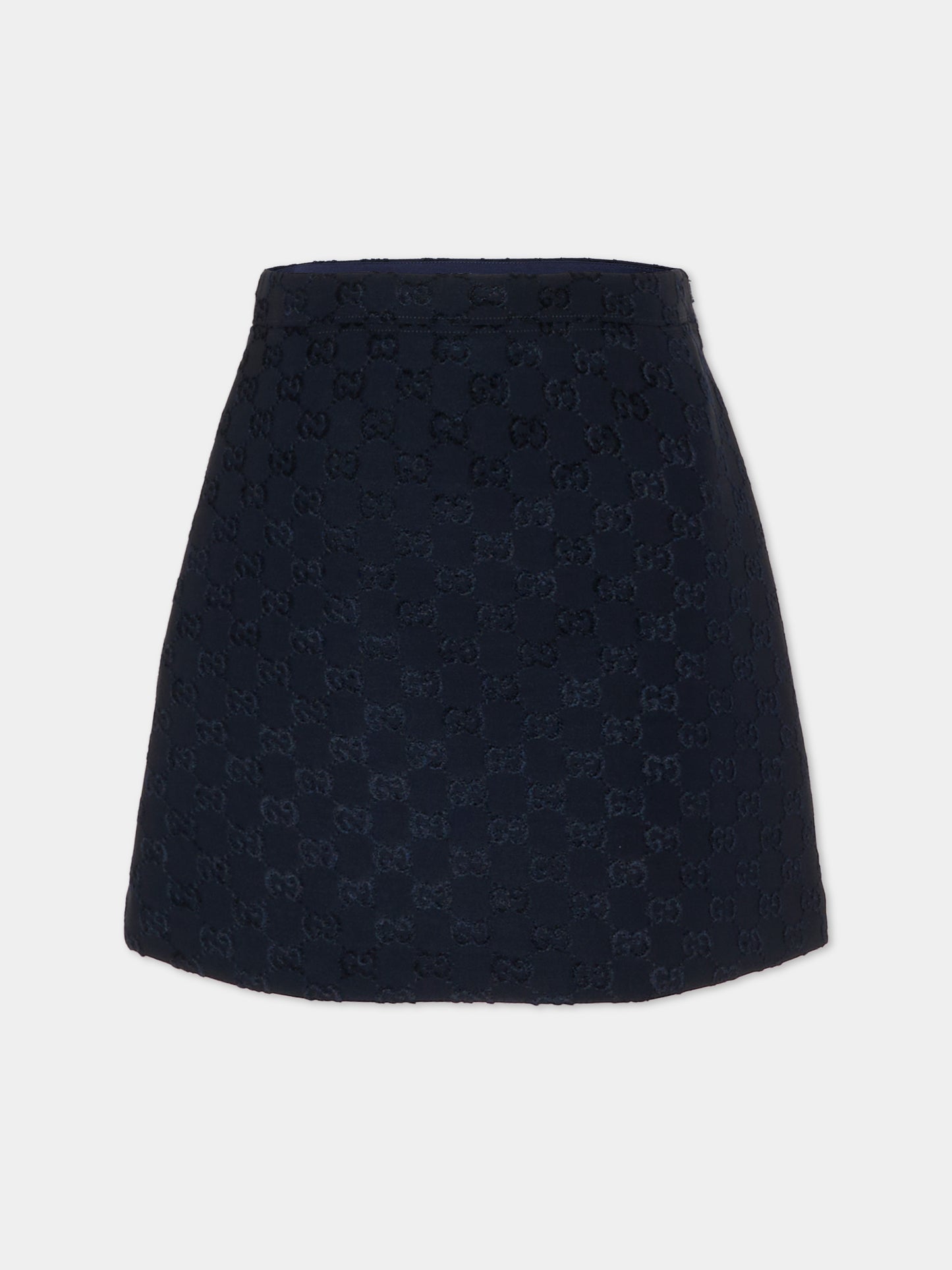 Gonna blu per bambina con motivo GG,Gucci Kids,828852 XJHD5 4215