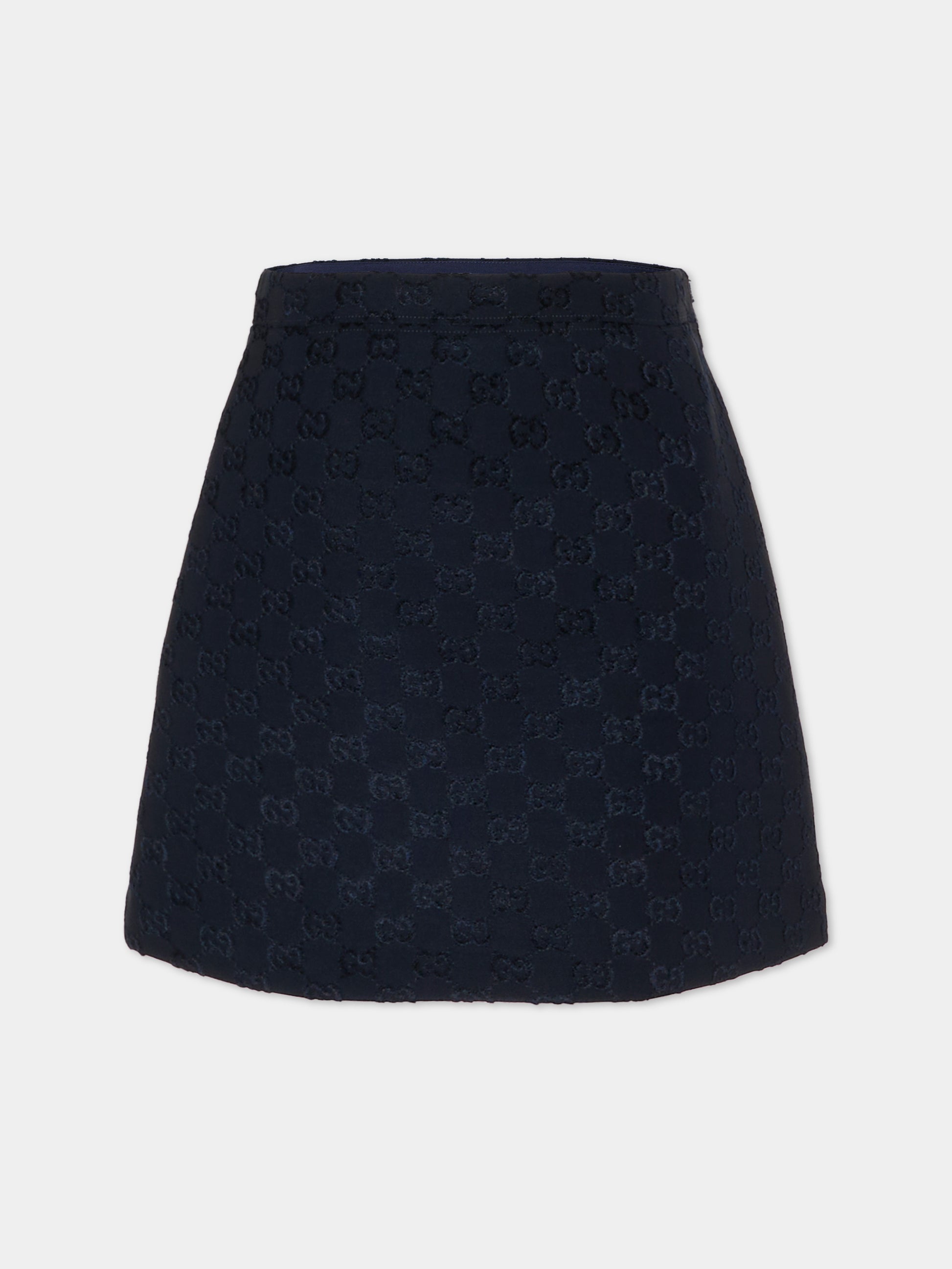 Gonna blu per bambina con motivo GG,Gucci Kids,828852 XJHD5 4215