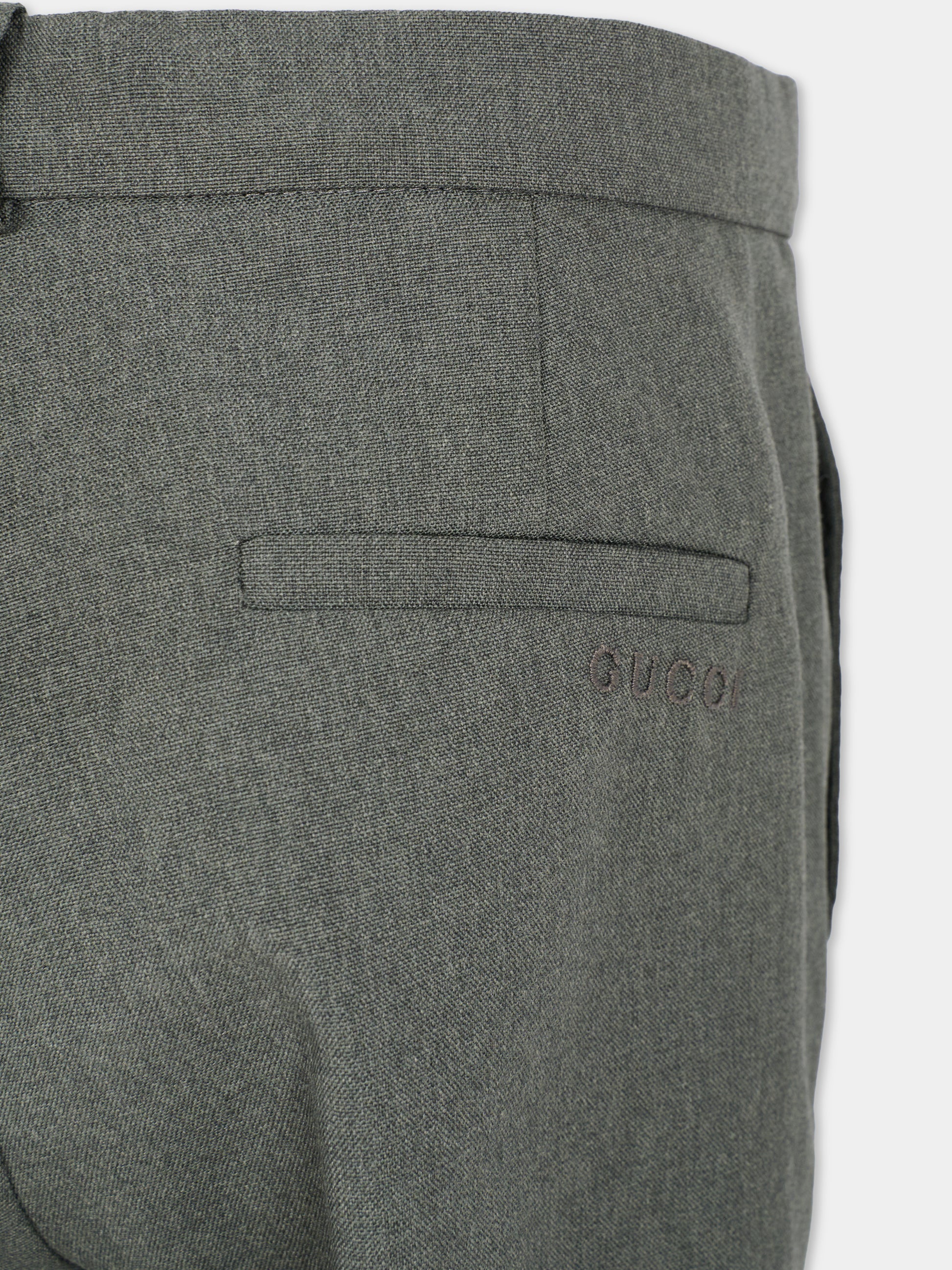 Pantaloni grigi per bambino con logo,Gucci Kids,831674 XWA1Z 1401
