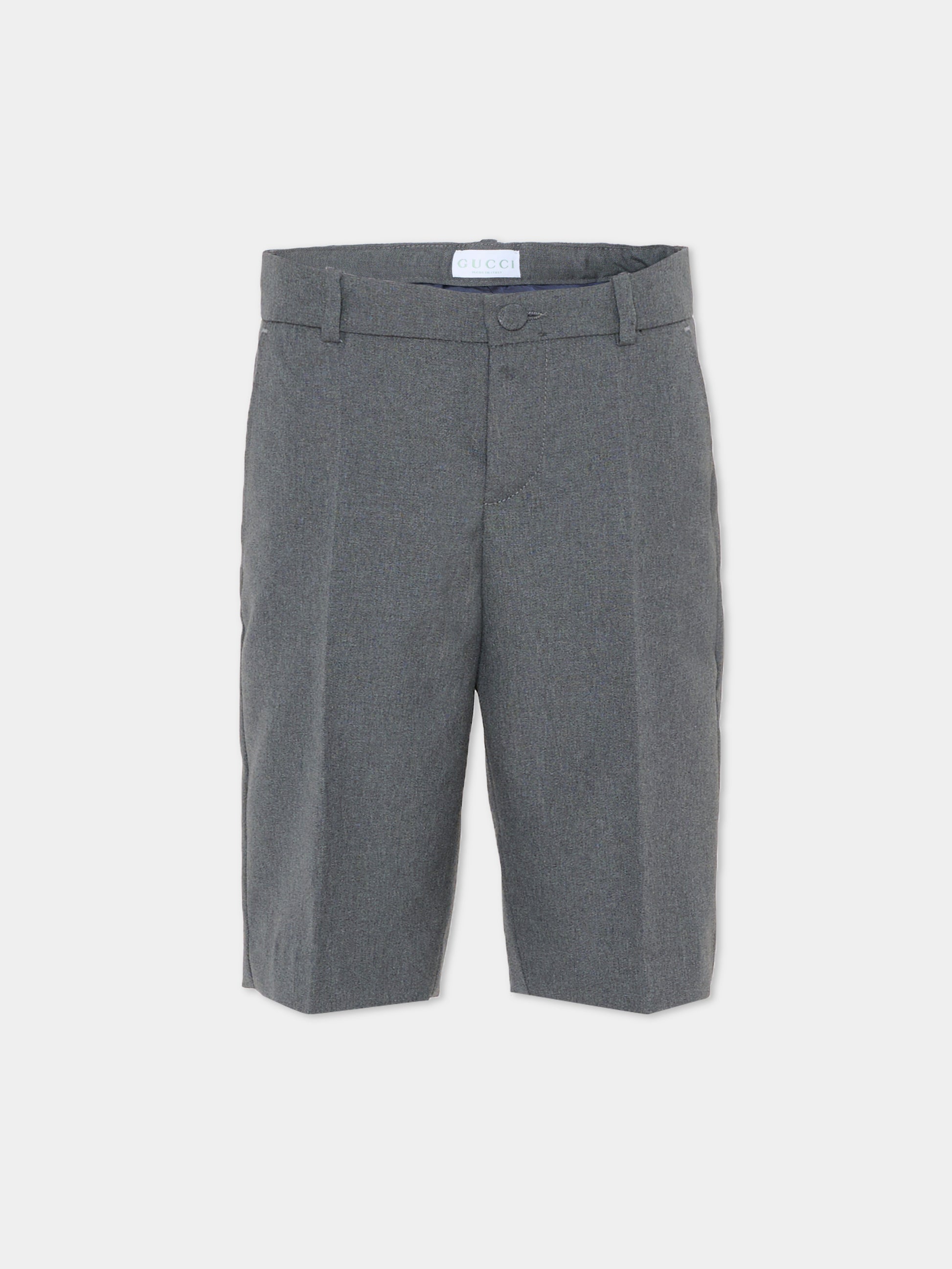 Shorts grigi per bambini con logo,Gucci Kids,831743 XWA1Z 1401