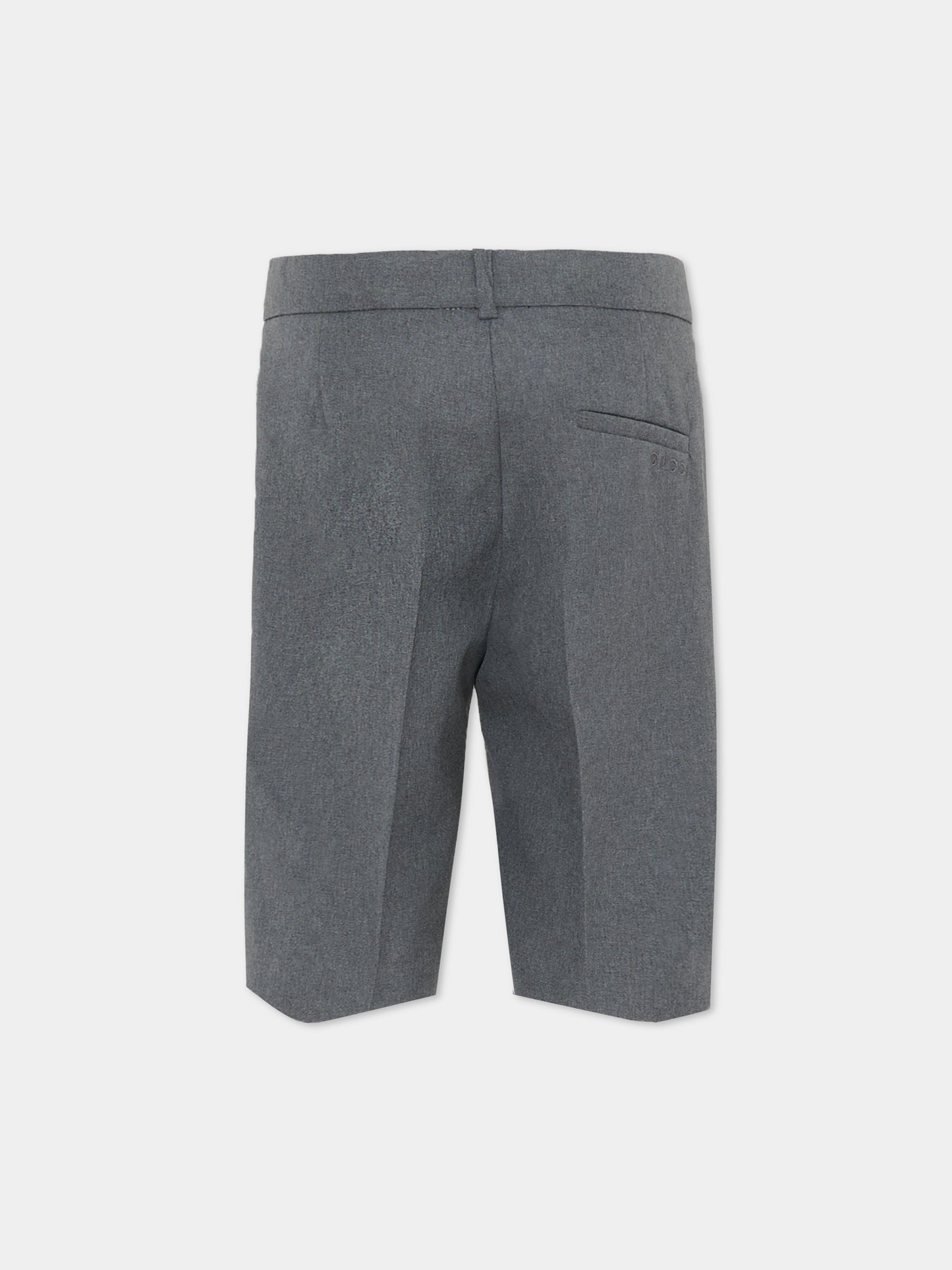 Shorts grigi per bambini con logo,Gucci Kids,831743 XWA1Z 1401