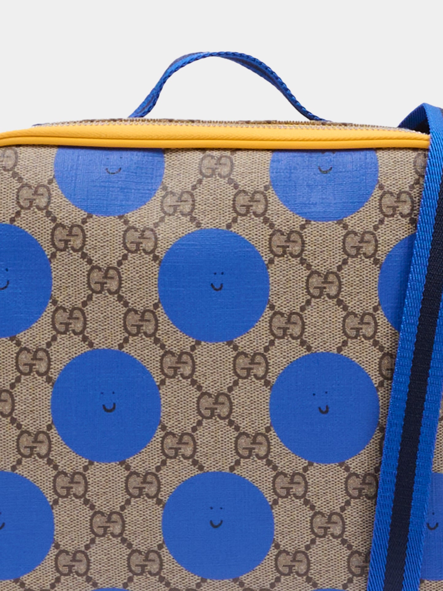 Borsa blu per bambini con sole sorridente,Gucci Kids,835842 FAER3 9443