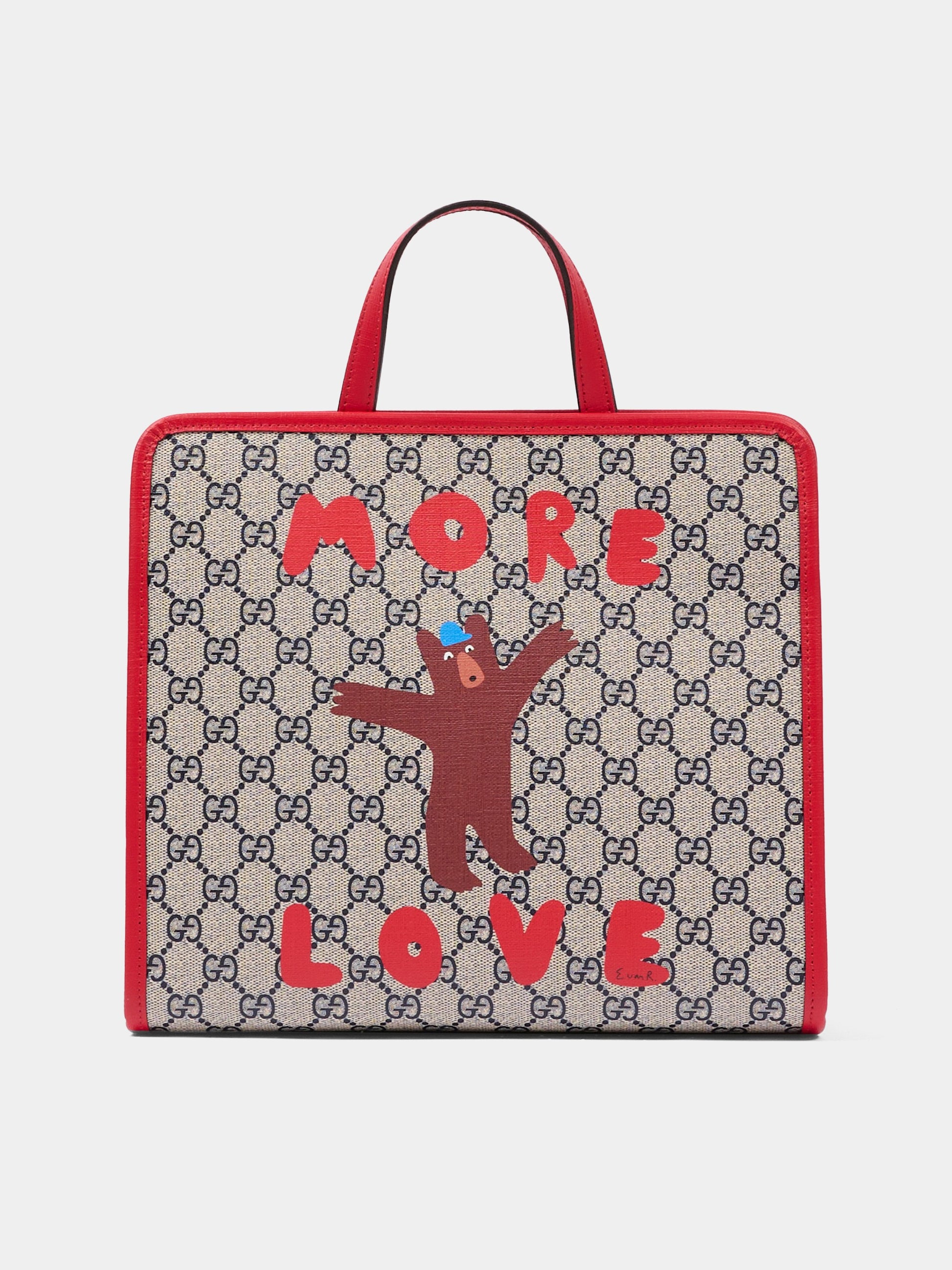 Borsa beige per bambina con orso,Gucci Kids,605614 FAER7 8457