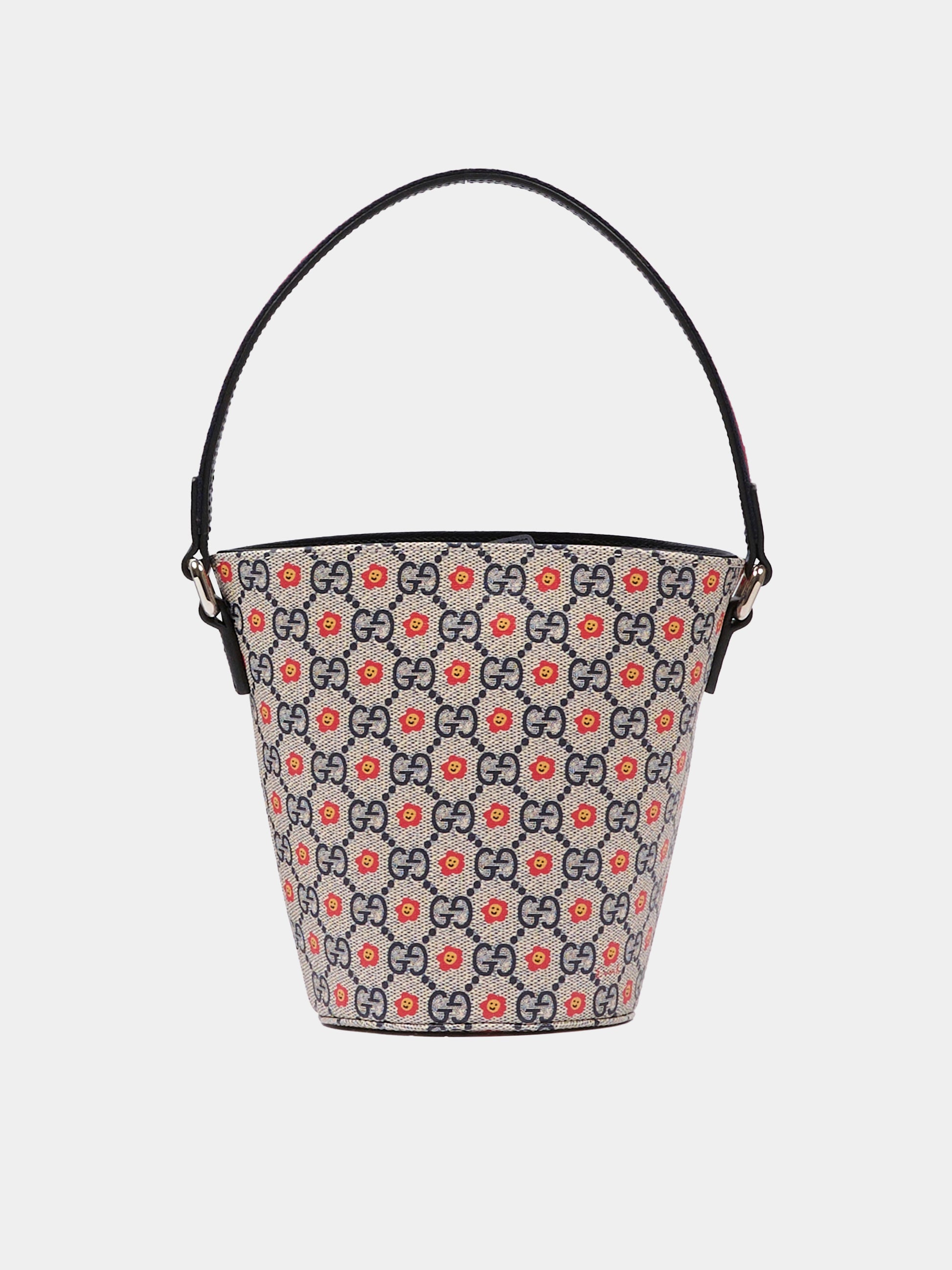 Borsa blu per bambina con fiori,Gucci Kids,840218 FAEYV 8557