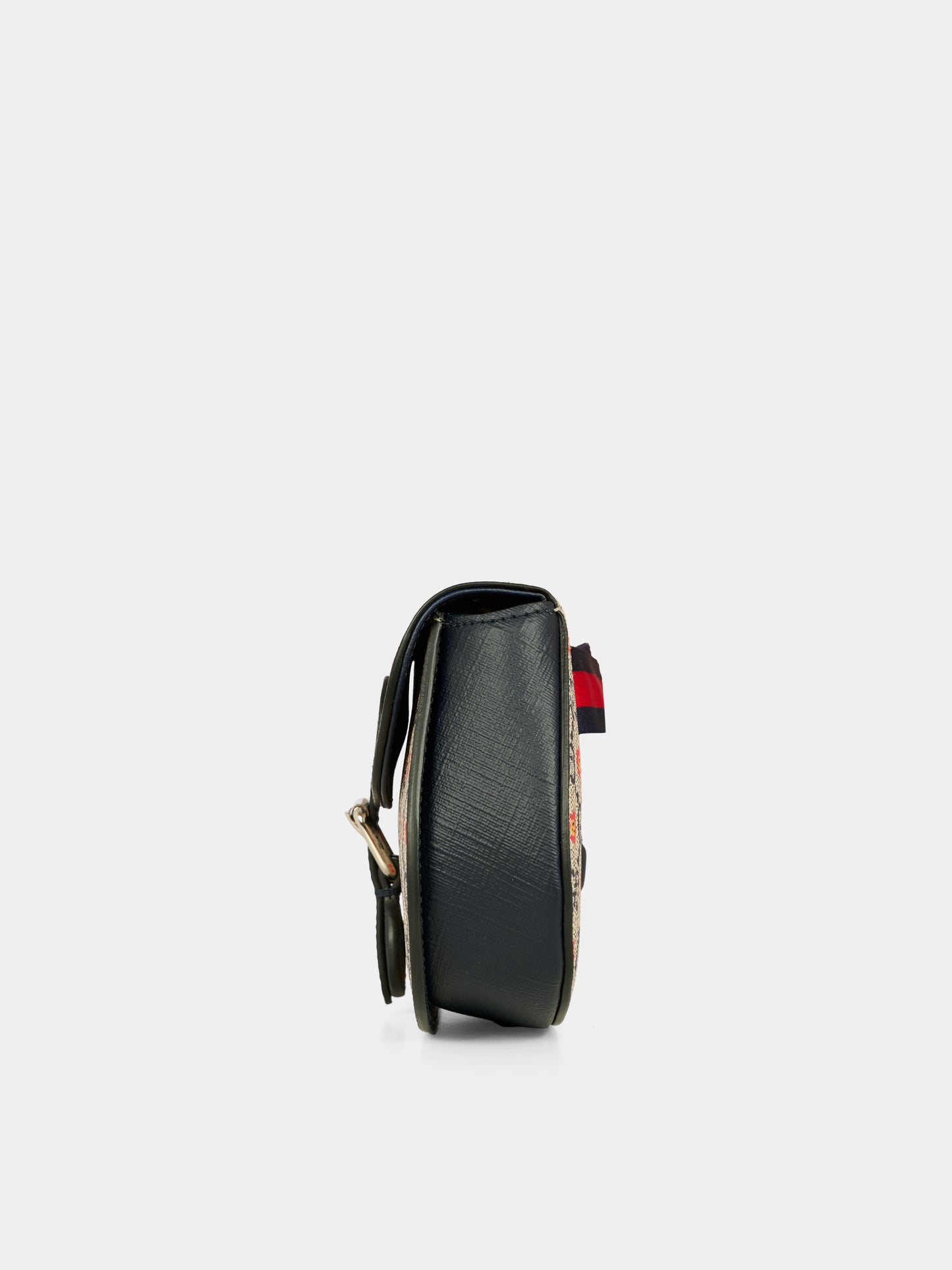 Marsupio blu per bambina con fiori,Gucci Kids,835822 FAEYW 8557