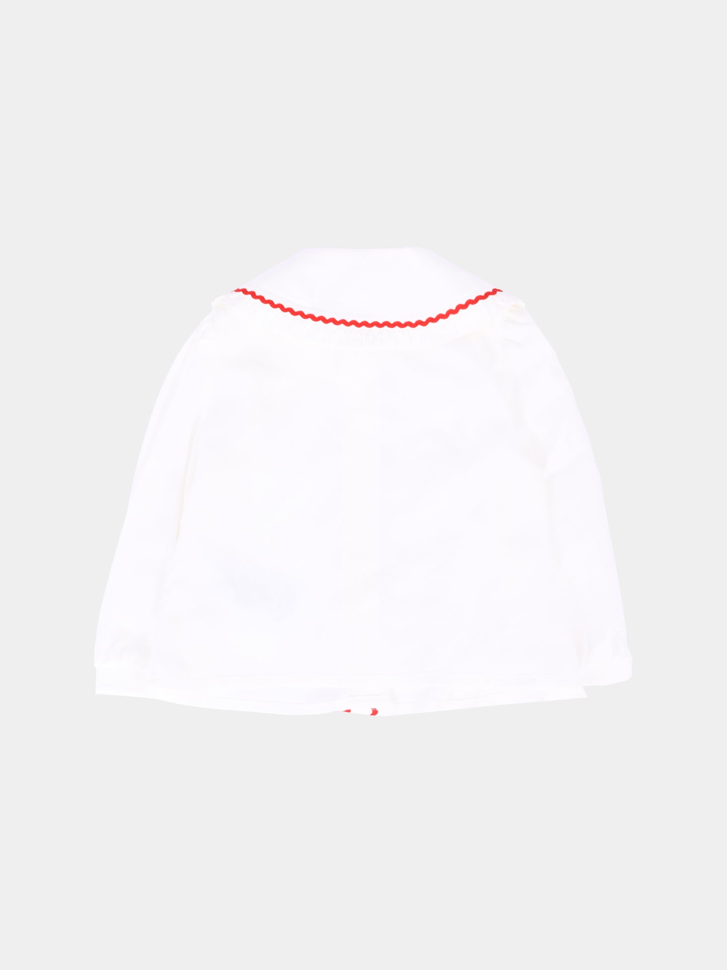 Camicia bianca per neonata con rose,Monnalisa,31F301 6103 0143