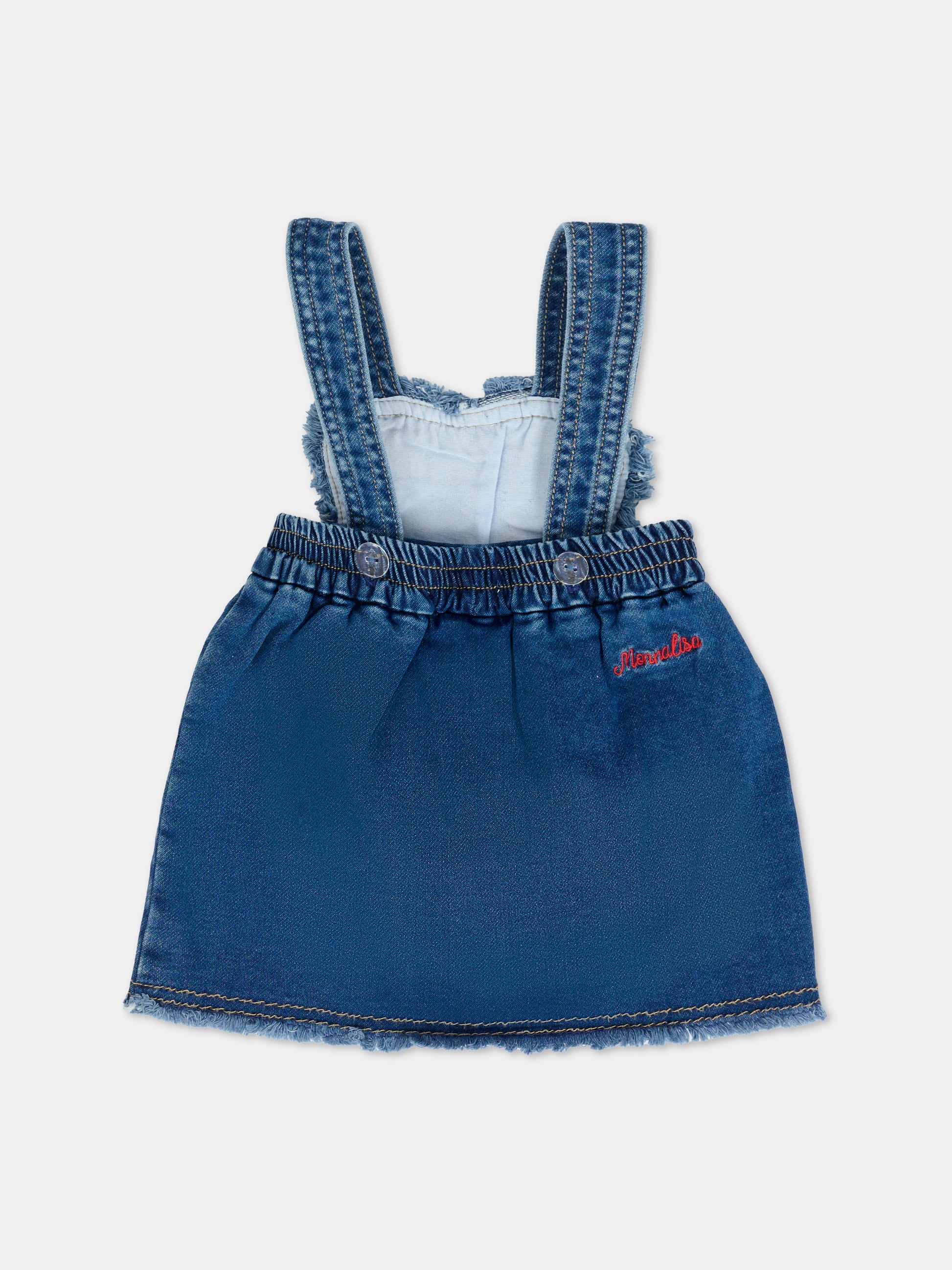 Salopette denim per neonata con Minnie,Monnalisa,39F703 6043 0055