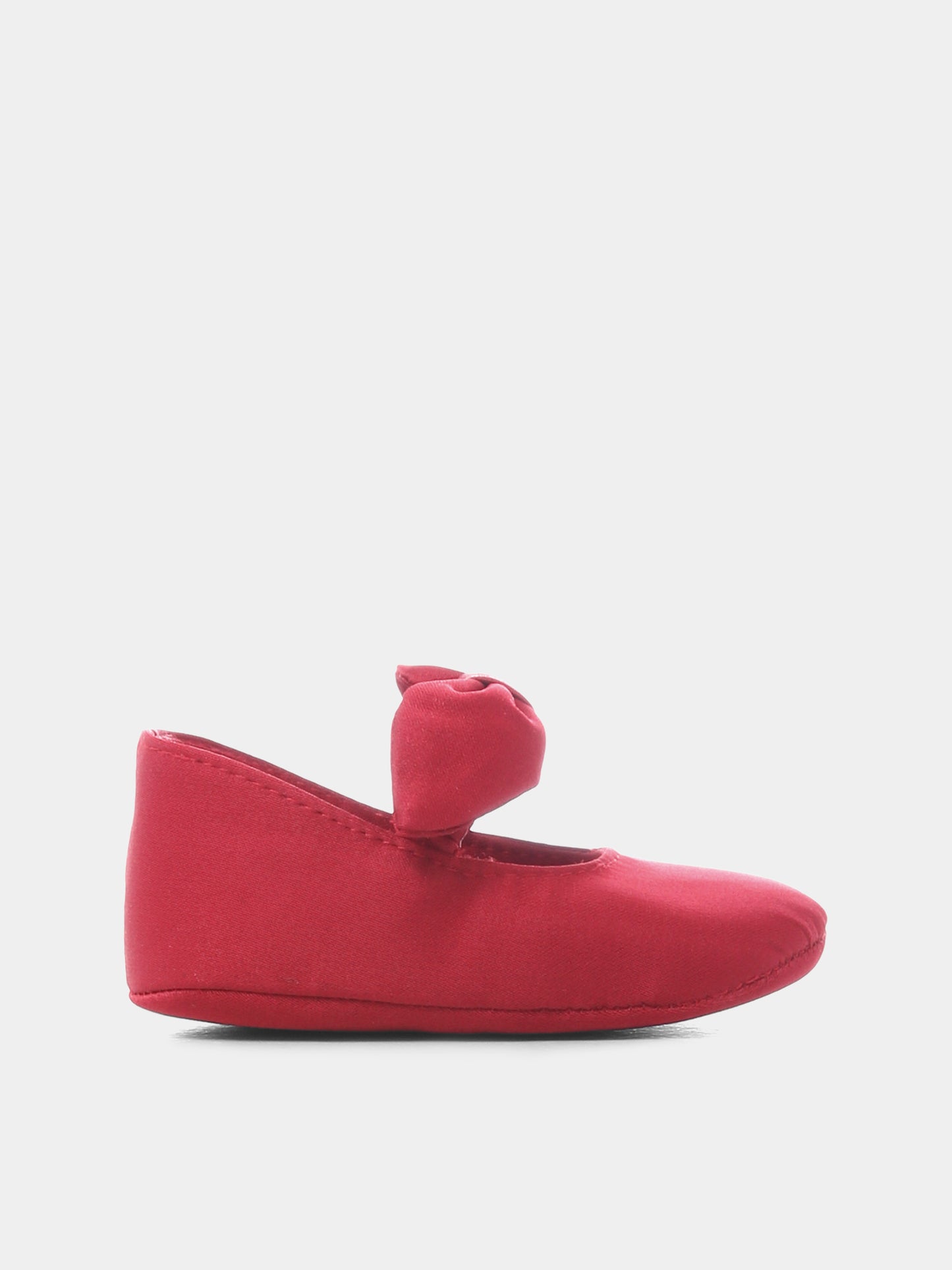 Ballerine rosse per neonata con fiocco,Monnalisa,73F005 6135 0043