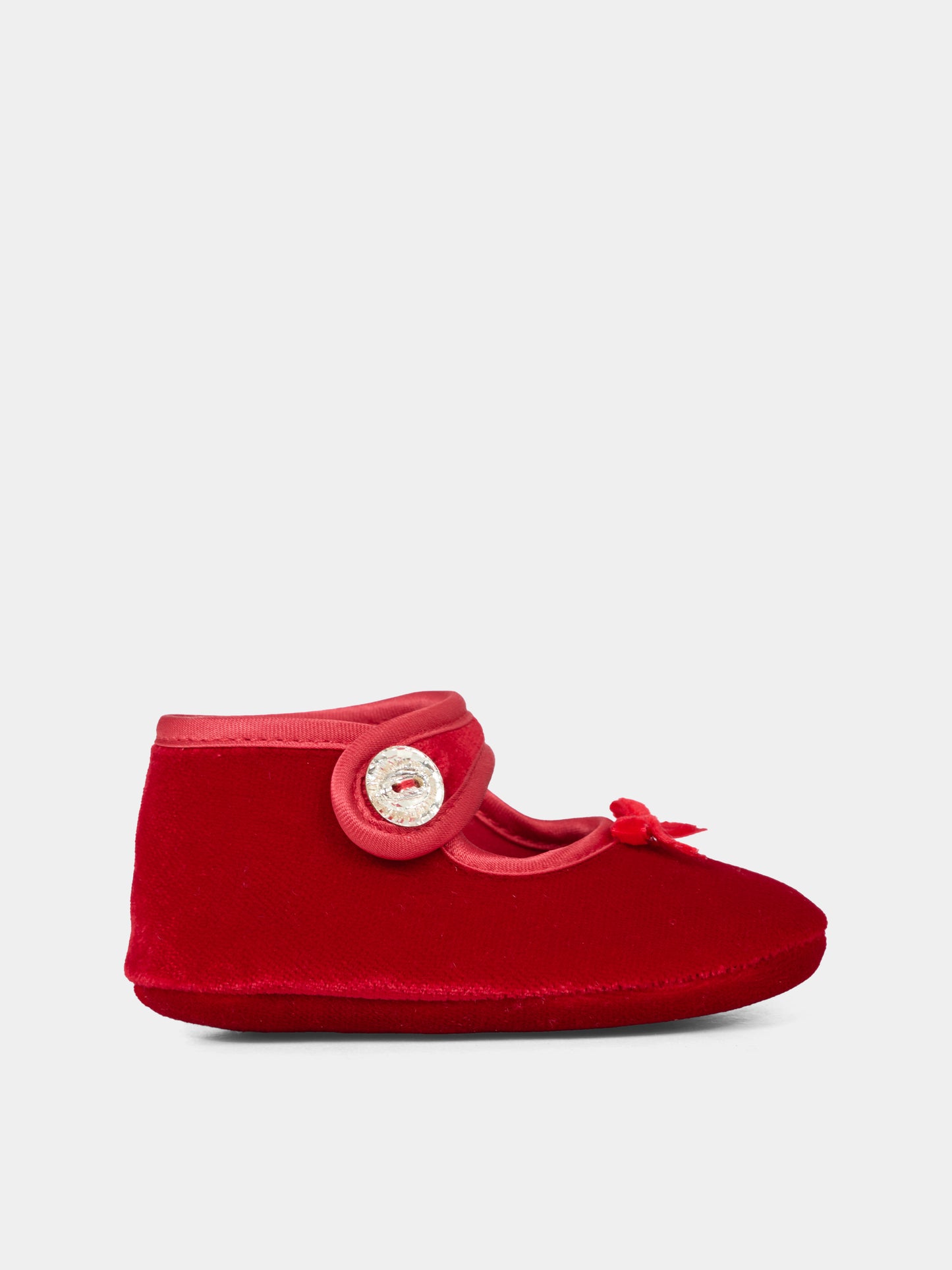 Ballerine rosse per neonata con fiocco,Monnalisa,73F003 6803 0043
