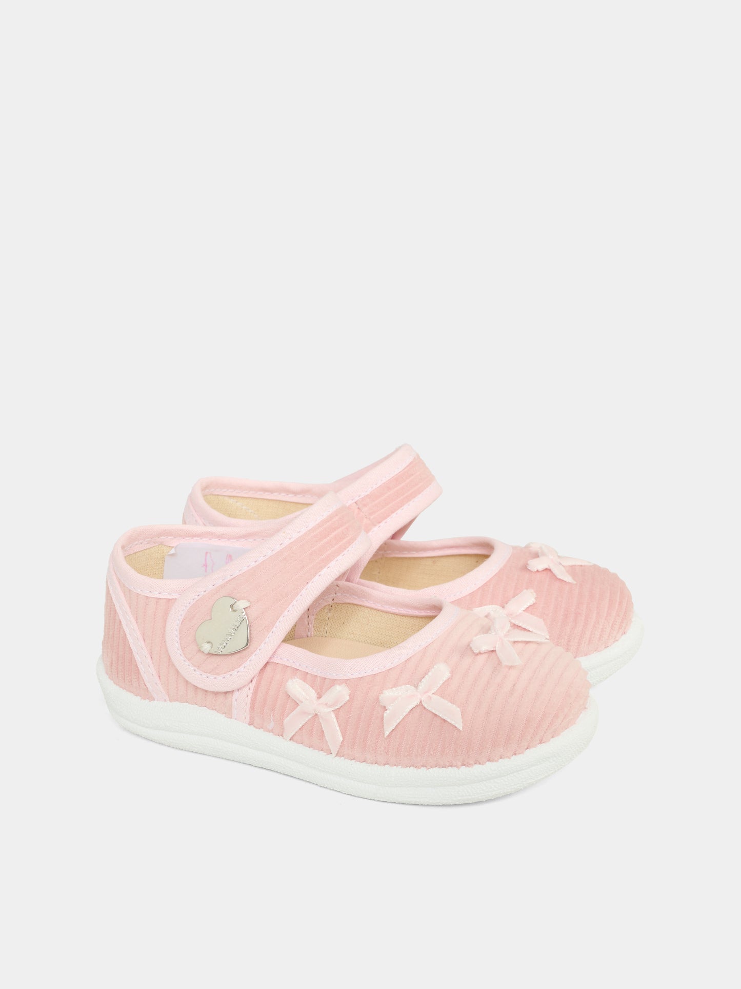 Ballerine rosa per bambina con fiocchi,Monnalisa,83F001 6852 0090