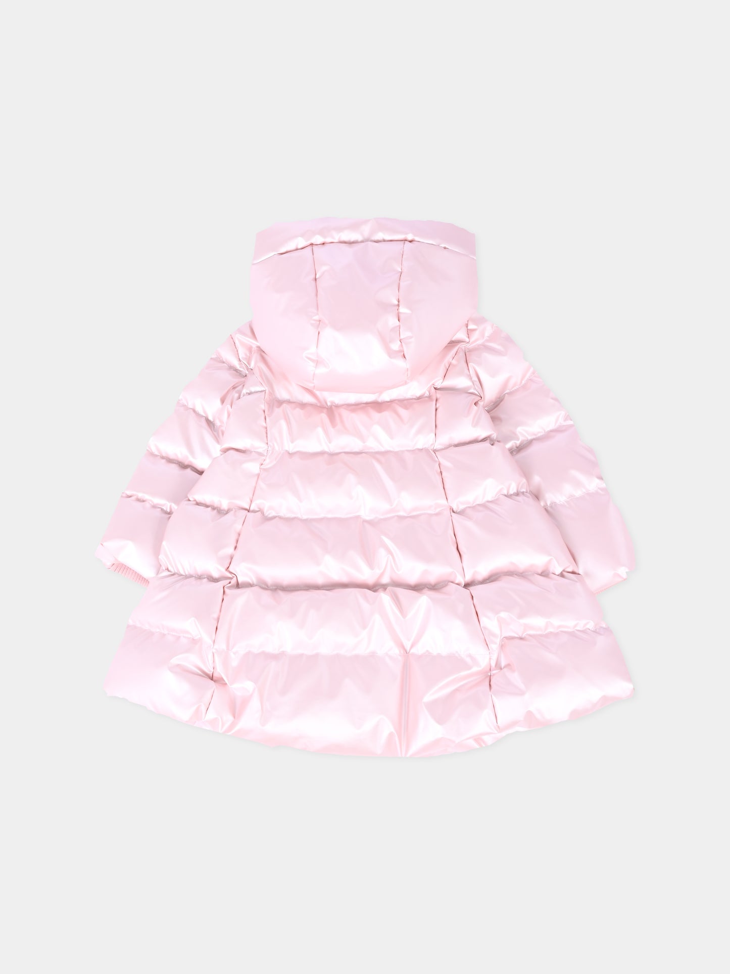 Piumino rosa per neonata con logo,Monnalisa,37F102 6026 0090