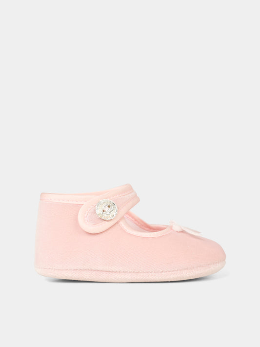 Ballerine rosa per neonata con fiocco,Monnalisa,73F003 6803 0092