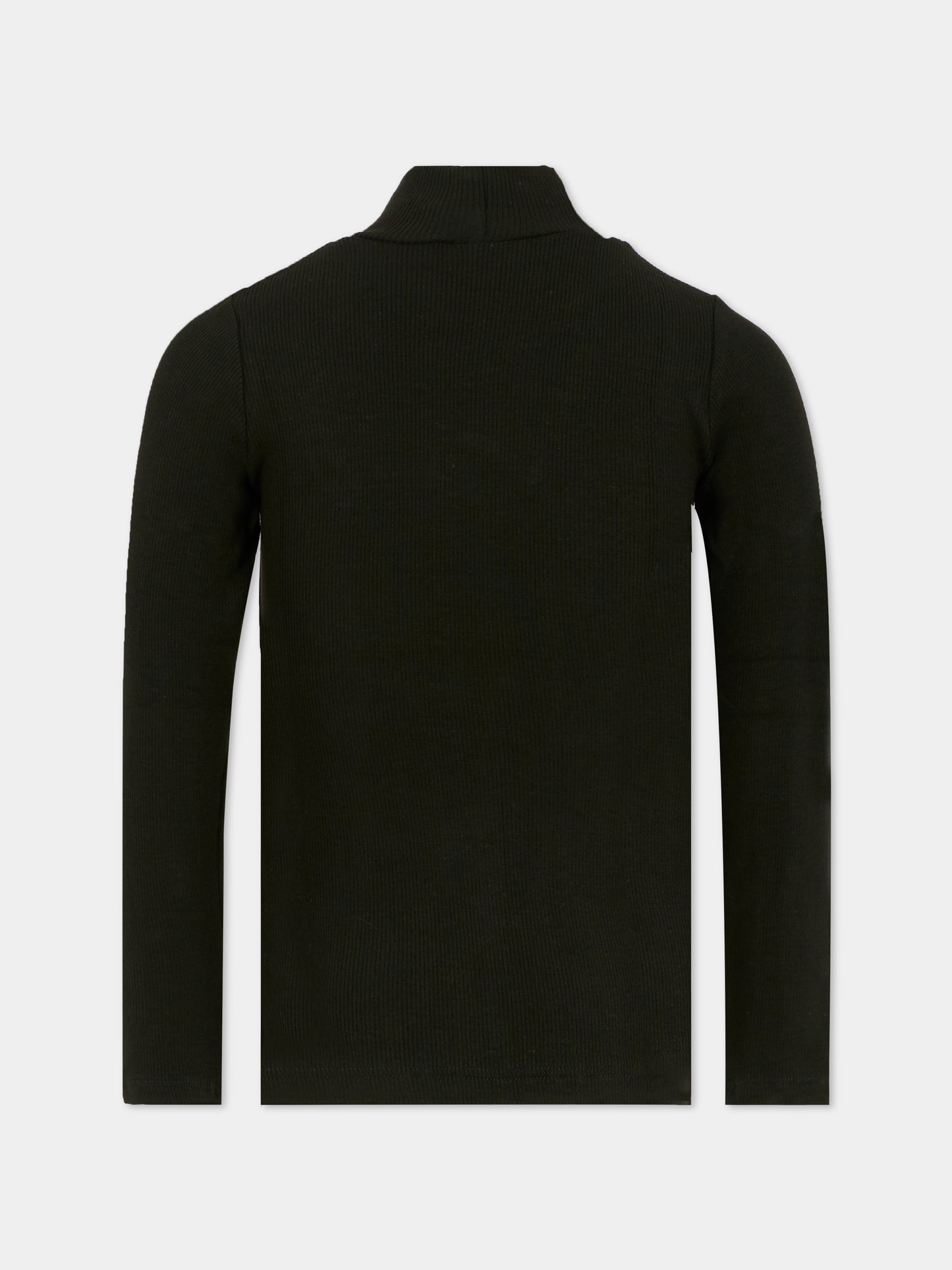 Dolcevita nero per bambina con logo,Monnalisa,17FLUC 6212 0050