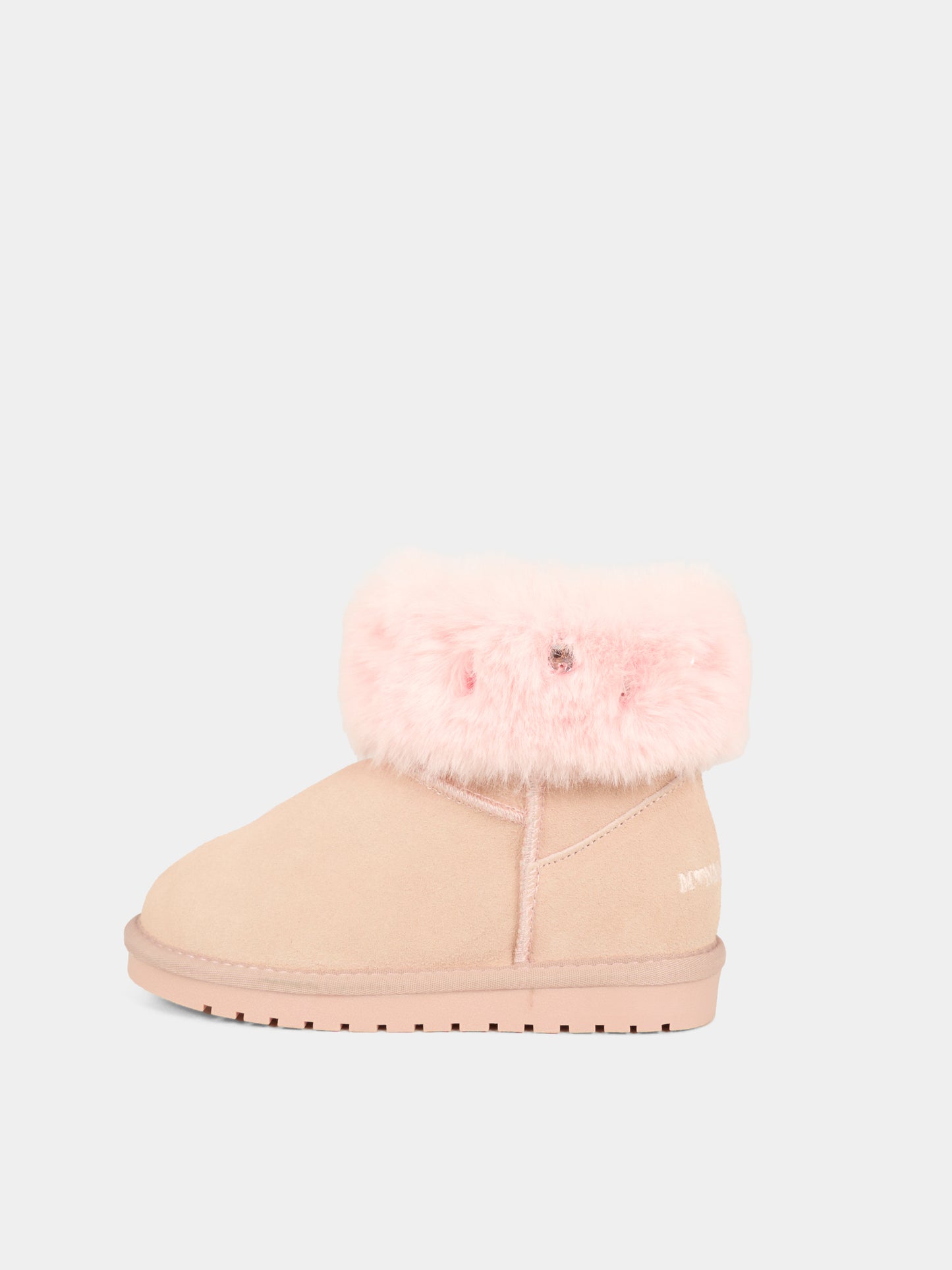 Stivaletti rosa per bambina con pietre,Monnalisa,8CF004 6702 0090